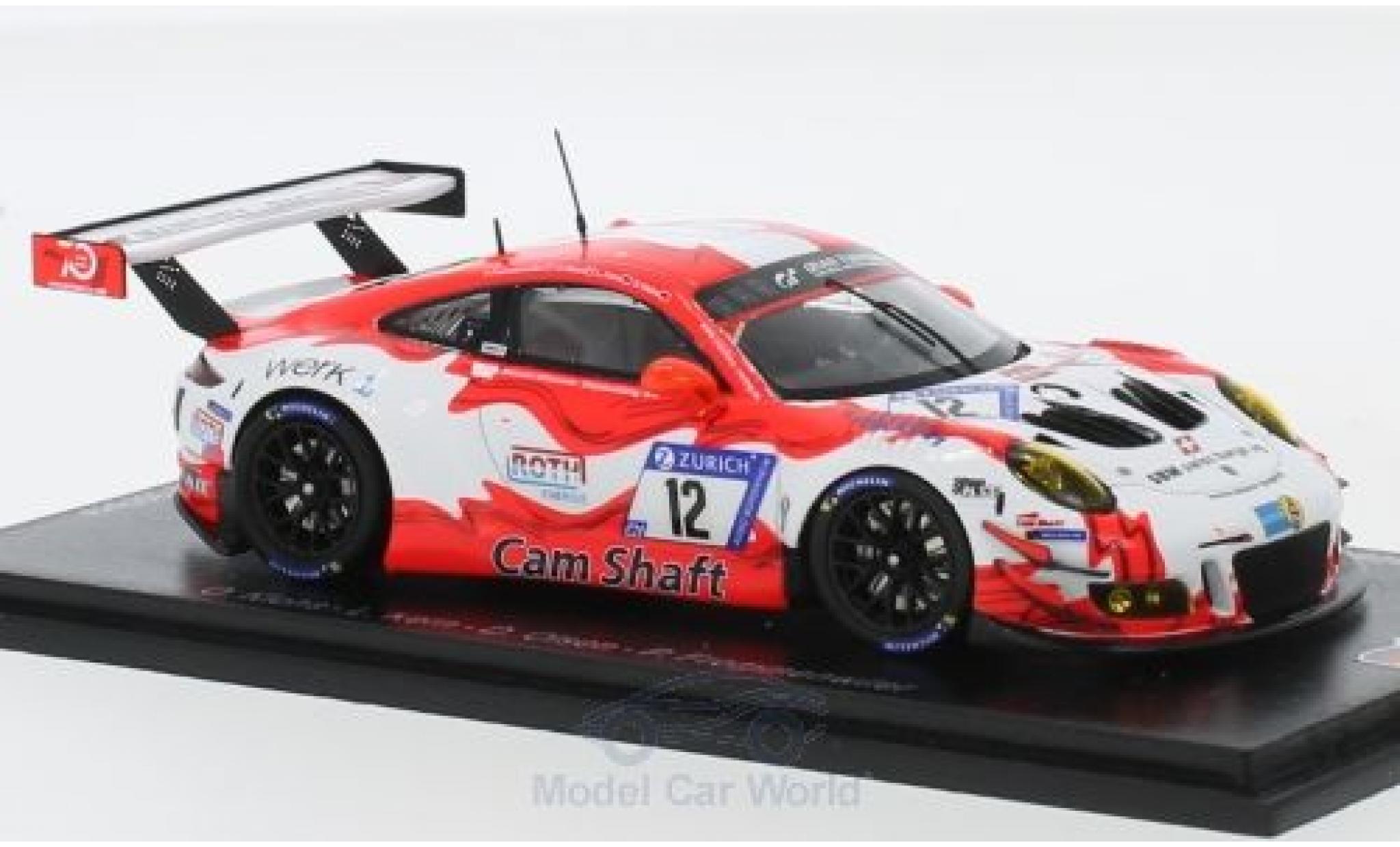 Porsche 991 GT3 R 1/43 Spark 911 (997) GT3 R No.12 Manthey Racing 24h Nürburgring 2018 O.Klohs/L.Kern/D.Olsen/P.Frommenwiler modellino in miniatura