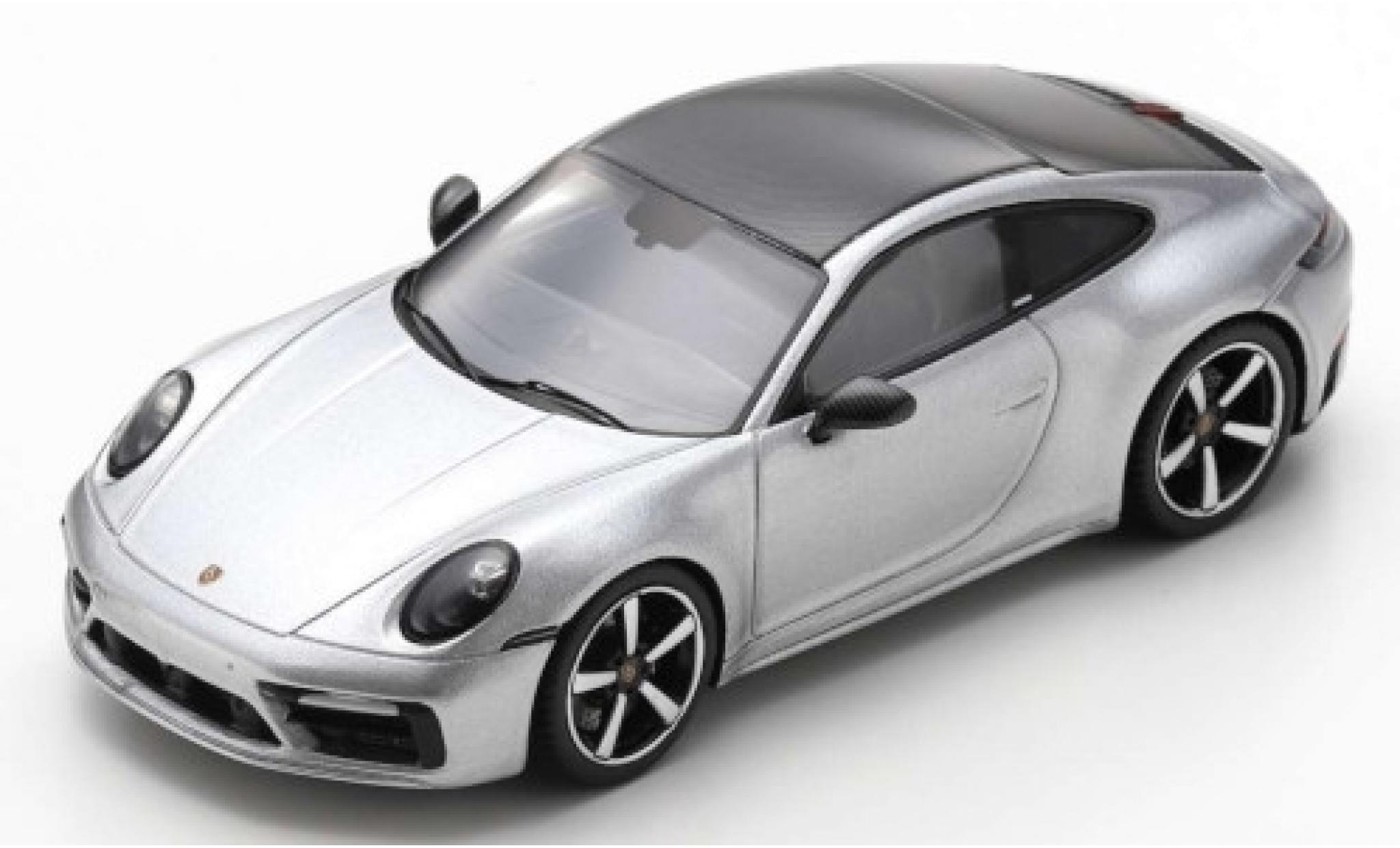 Porsche 992 4S 1/43 Spark 911 Carrera 4S () grigio/carbon 2019 modellino in miniatura