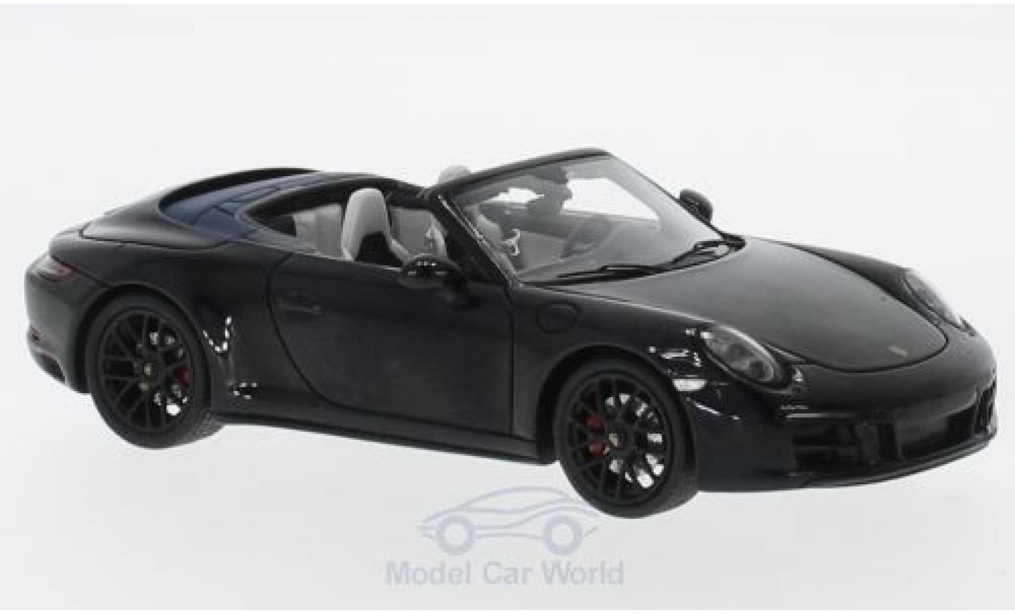 Porsche 991 GTS 1/43 Spark 911 Carrera GTS Cabriolet nero 2017 modellino in miniatura