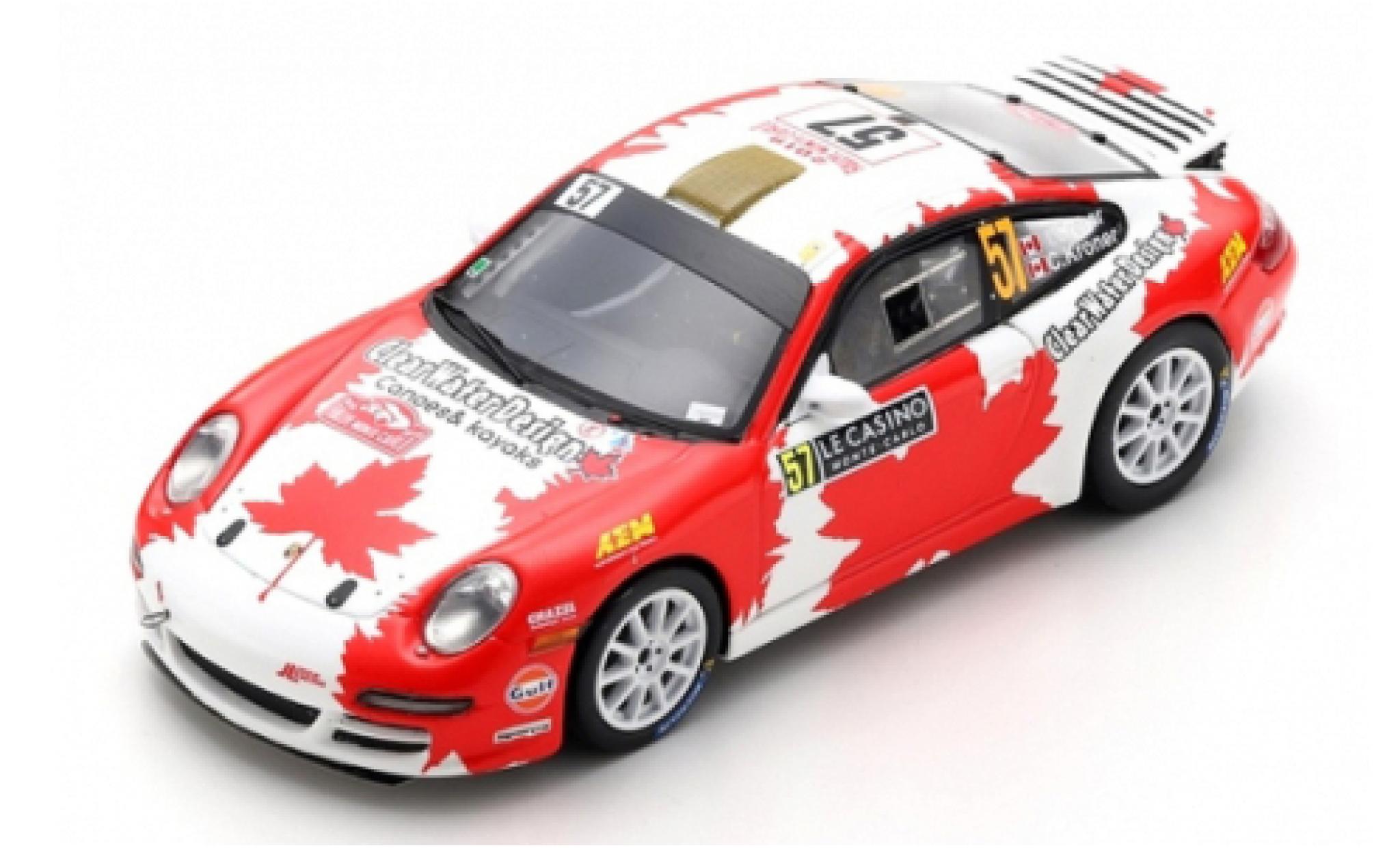 Porsche 992 1/43 Spark 911 Carrera RGT (997) No.57 ClearWater Design Racing Rally Monte Carlo 2019 I.Crerar/C.Kröner modellino in miniatura