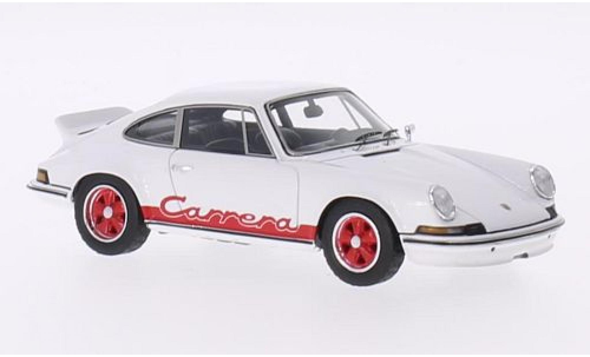 Porsche 911 1/43 Spark Carrera RS 2.7 bianco/rosso 1973 véhicule de présentation modellino in miniatura