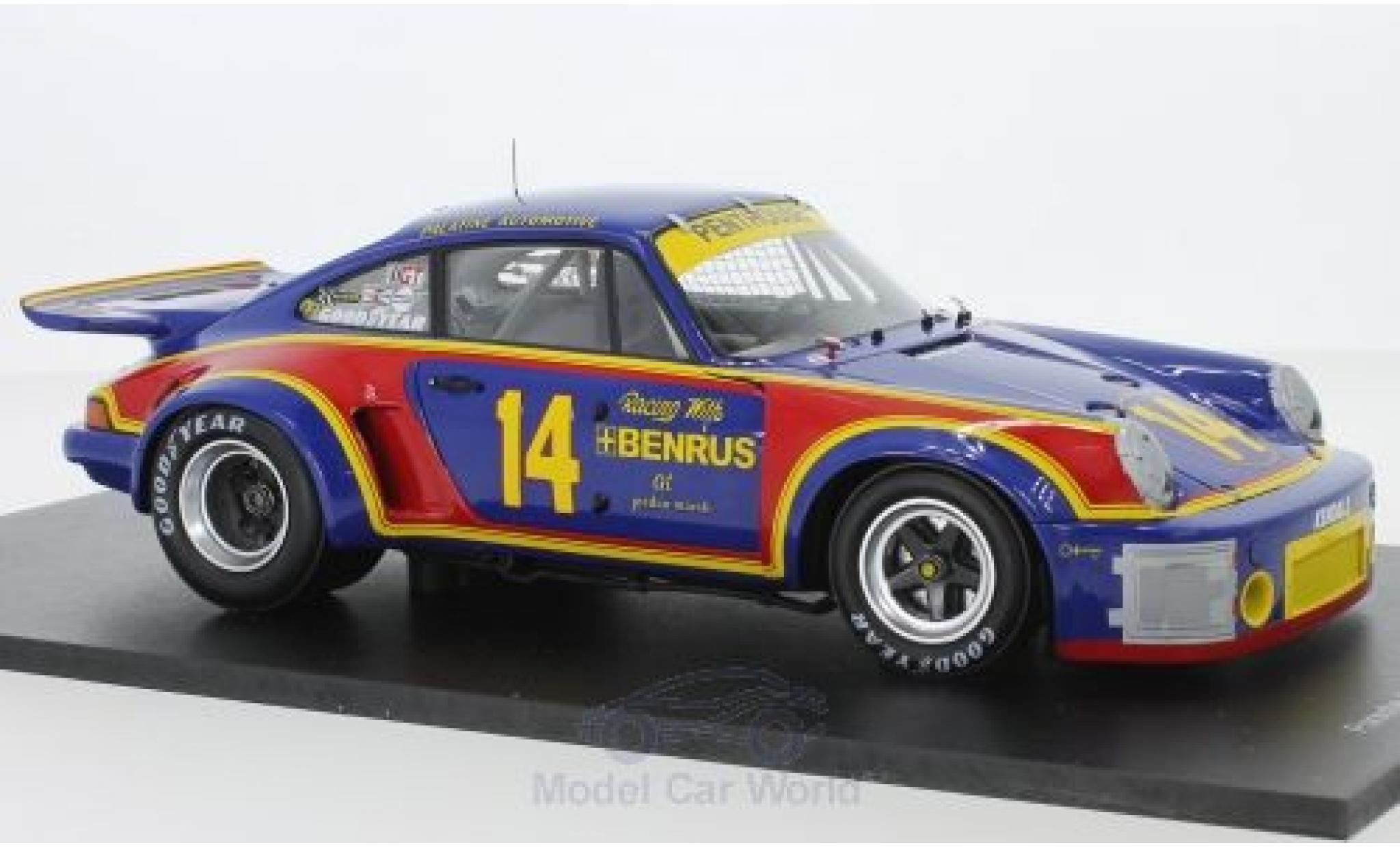 Porsche 930 RSR 1/18 Spark 911 Carrera RSR 3.0 No.14 12h Sebring 1976 A.Holbert/M.Keyser modellino in miniatura