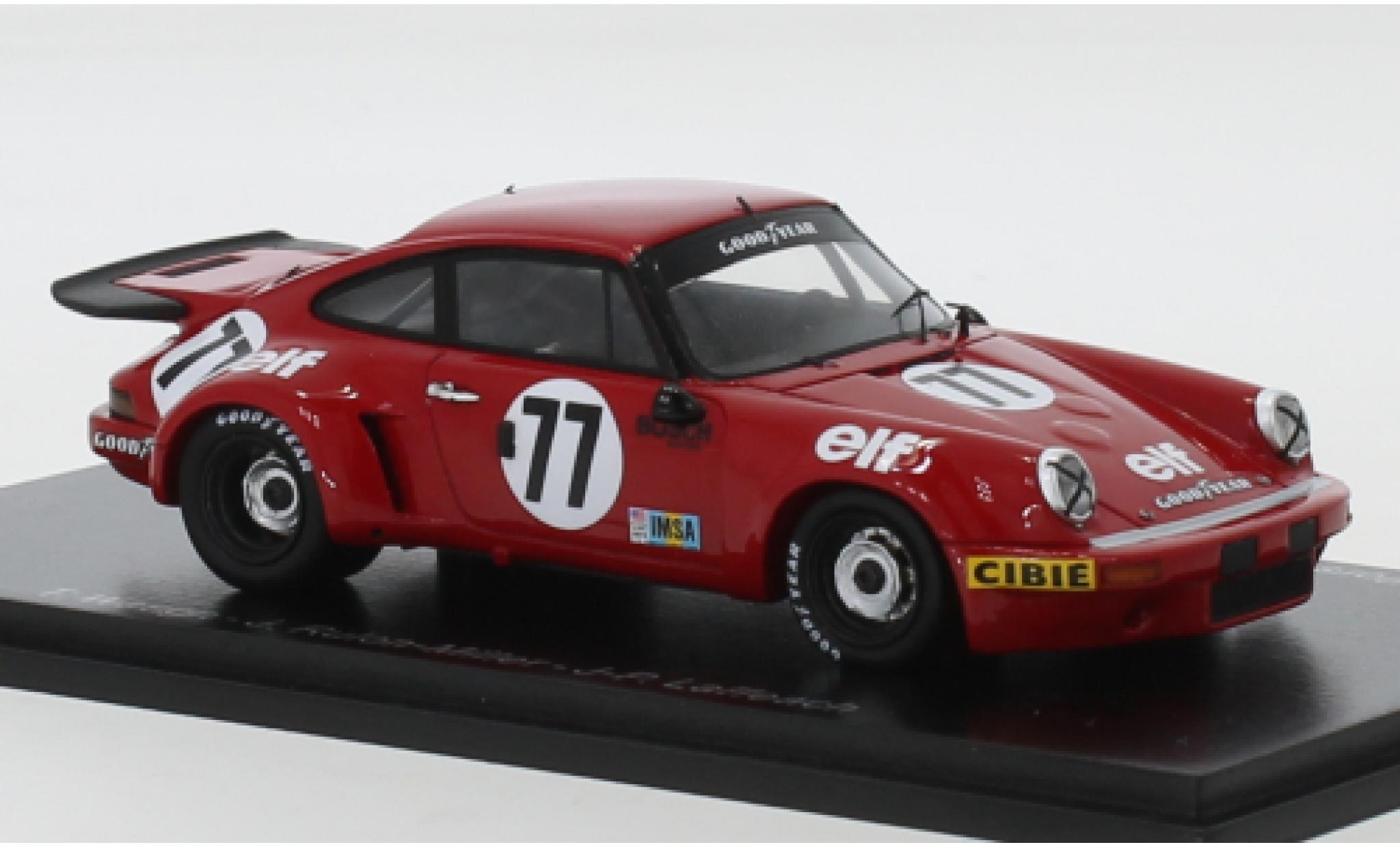 Porsche 930 RSR 1/43 Spark 911 Carrera RSR 3.0 No.77 Team Tom Waugh elf (F) 24h Le Mans 1976 T.Waugh/J.Rulon-Miller/J-P.Laffeach modellino in miniatura