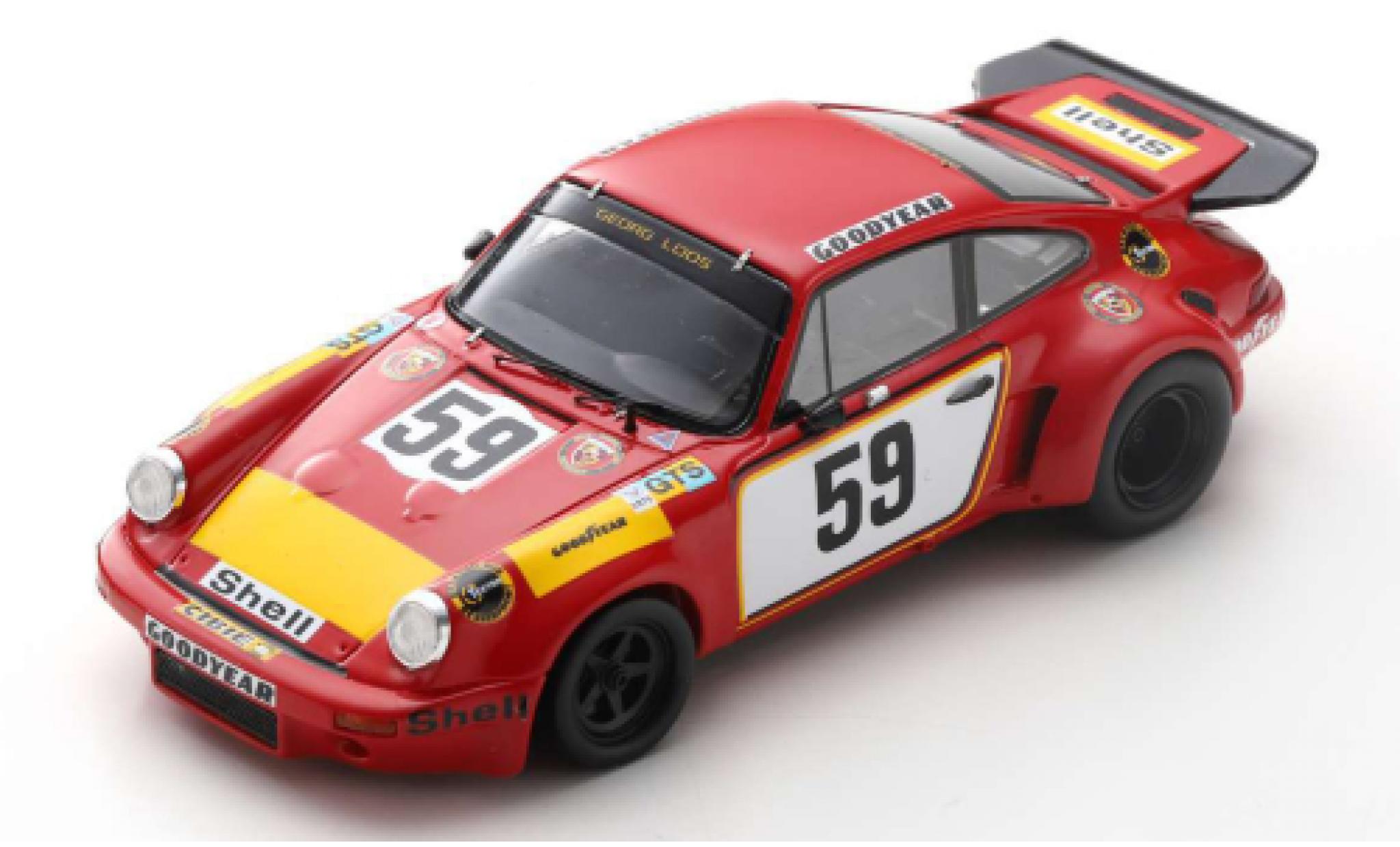 Porsche 930 RSR 1/43 Spark 911 Carrera RSR No.59 Gelo Racing Team 24h Le Mans 1975 T.Schenken/H.Ganley modellino in miniatura