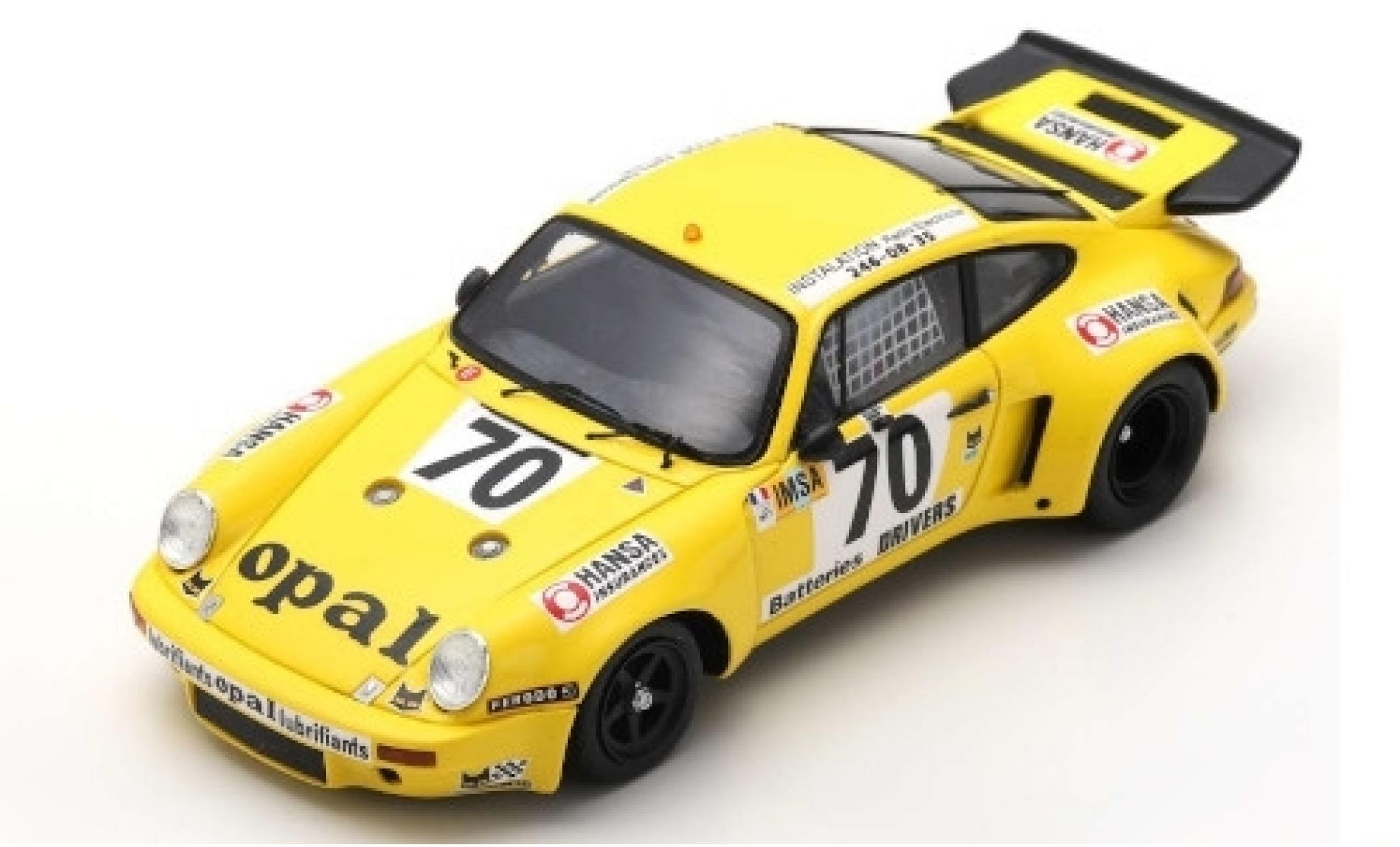 Porsche 930 RSR 1/43 Spark 911 Carrera RSR No.70 24h Le Mans 1977 S.de Lautour/J.P.Delaunay/J.Guerin modellino in miniatura