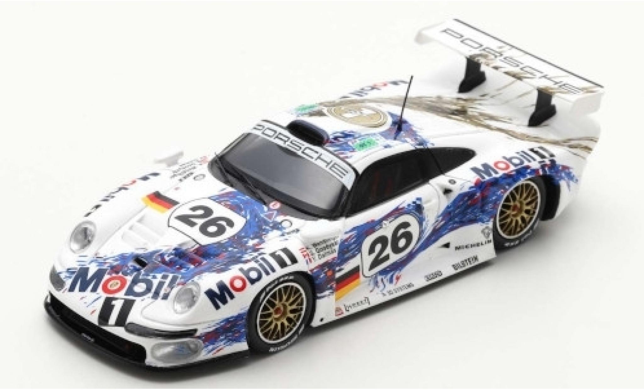 Porsche 993 1/43 Spark 911 GT1 No.26 AG Mobil 1 24h Le Mans 1996 Y.Dalmas/K.Wendlinger/S.Goodyear modellino in miniatura