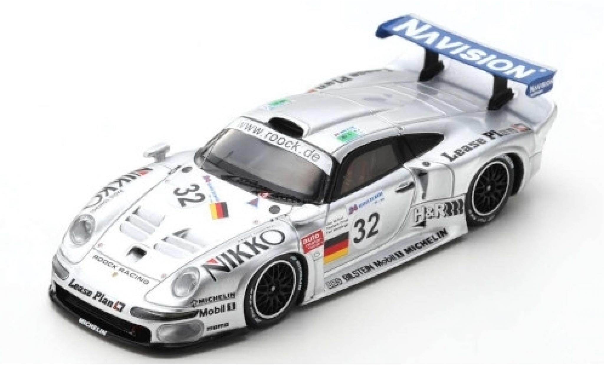 Porsche 996 GT1 1/43 Spark 911 GT1 No.32 Roock Racing 24h Le Mans 1997 A.McNish/S.Ortelli/K.Wendlinger modellino in miniatura