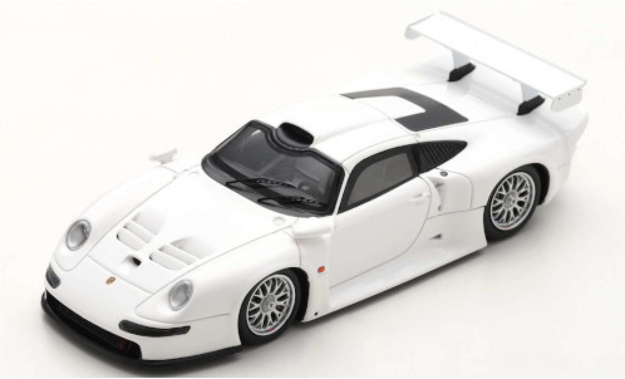 Porsche 993 1/43 Spark 911 GT1 bianco 1996 Street Version modellino in miniatura