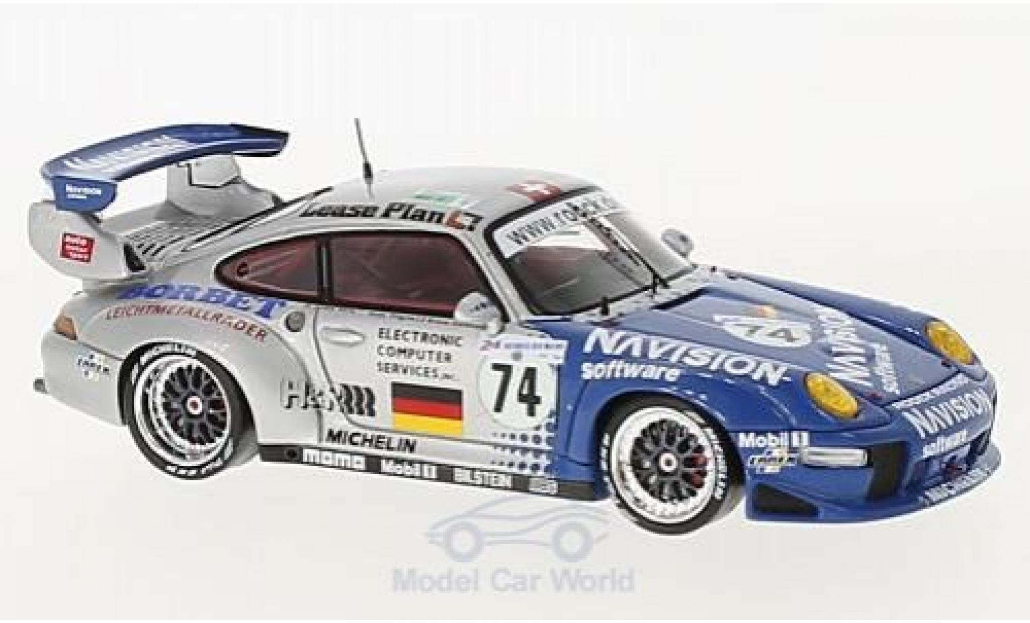 Porsche 996 GT2 1/43 Spark 911 GT2 No.74 24h Le Mans 1997 A.Ahrle/B.Eichmann/A.Pilgrim modellino in miniatura