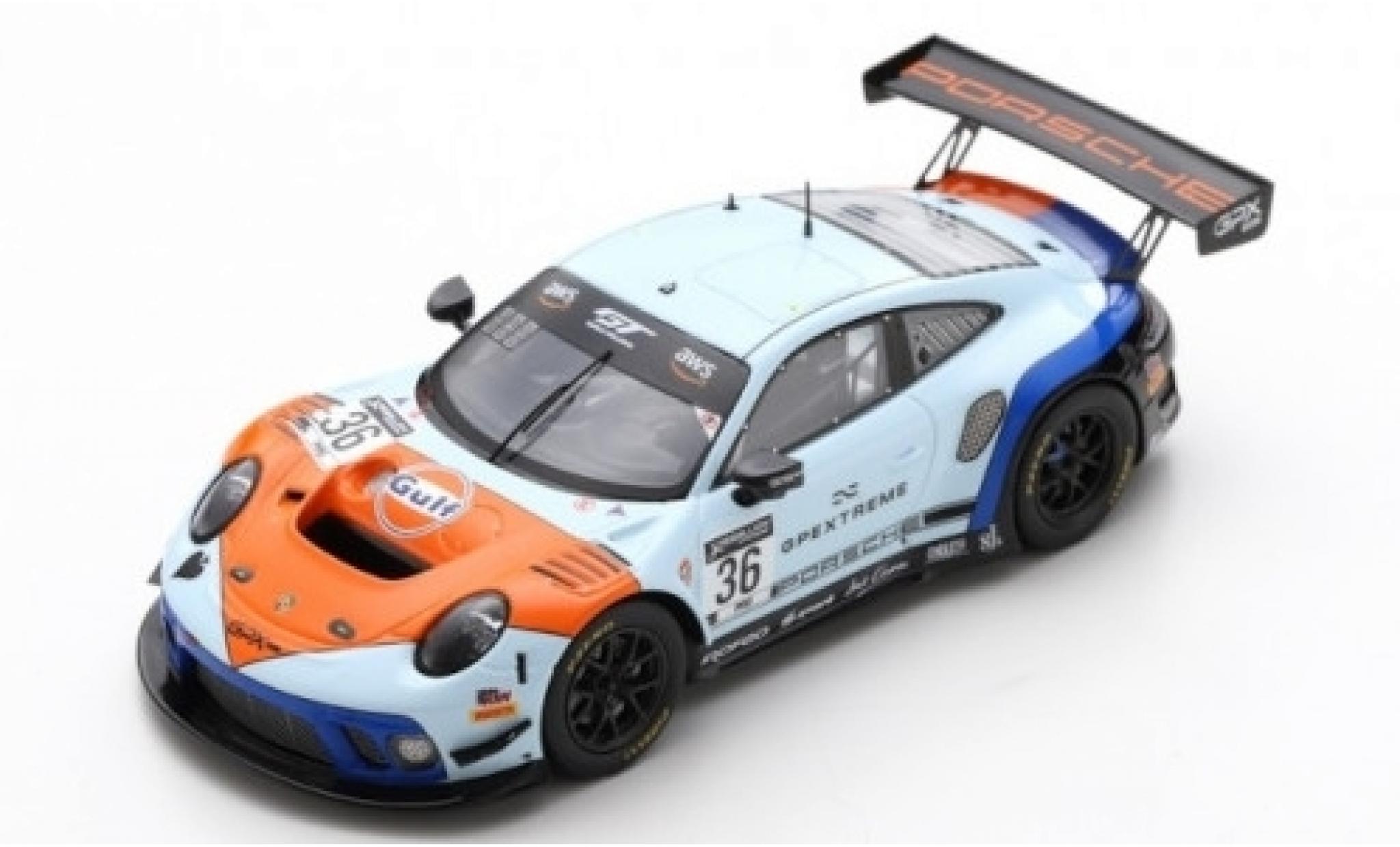 Porsche 992 GT3 R 1/43 Spark 911 GT3 R (991.2) No.36 GPX Racing Gulf 2019 The Spade modellino in miniatura