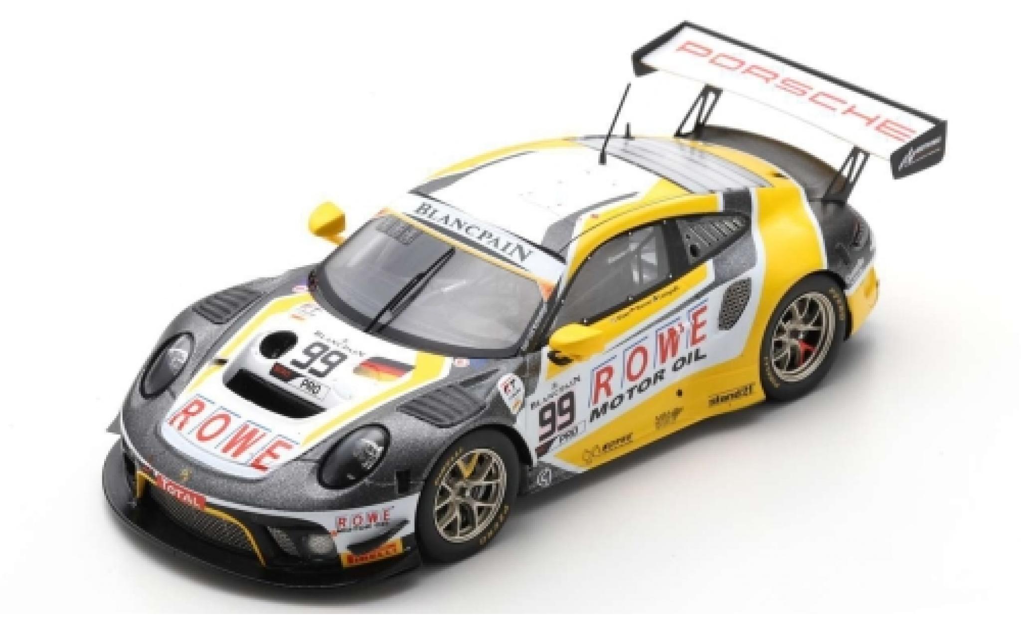 Porsche 992 GT3 R 1/43 Spark 911 GT3 R (991) No.99 ROWE Racing 24h Spa 2019 D.Olsen/M.Campbell/D.Werner modellino in miniatura
