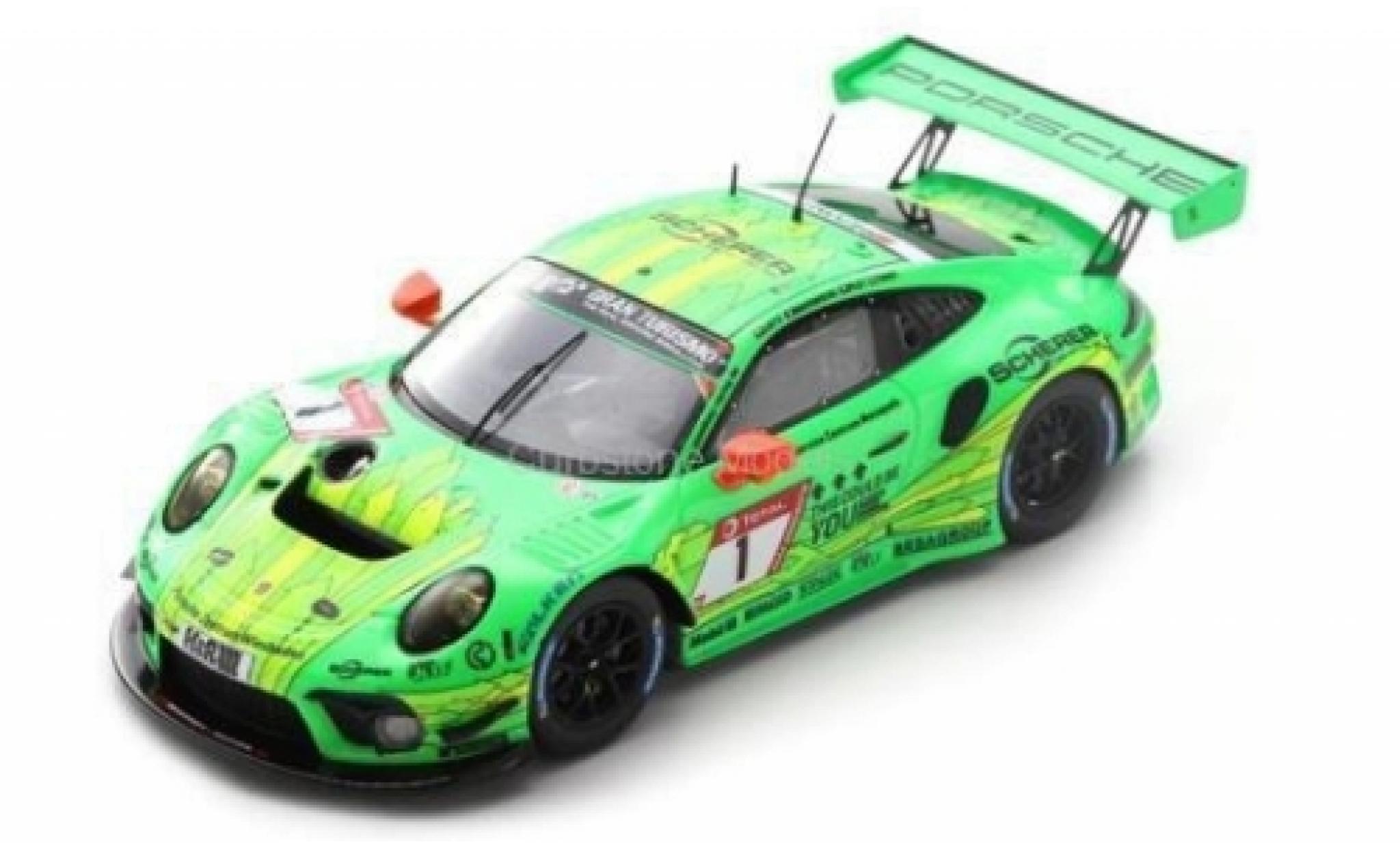 Porsche 992 GT3 R 1/43 Spark 911 GT3 R No.1 Manthey-Racing 24h Nürburgring 2019 R.Lietz/F.Makowiecki/P.Pilet/N.Tandy modellino in miniatura
