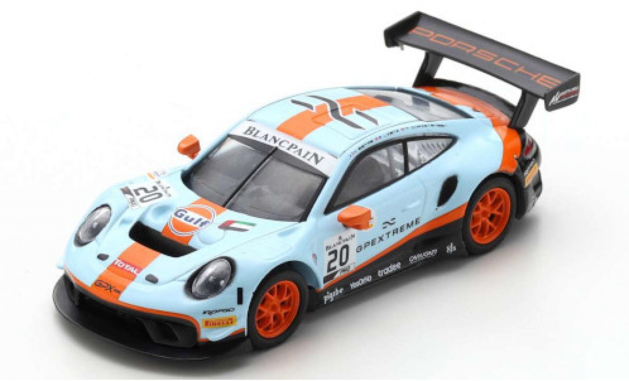 Porsche 992 GT3 R 1/64 Spark 911 GT3 R No.20 GPX Racing Gulf 24h Spa 2019 R.Lietz/M.Christensen/K.Estre modellino in miniatura