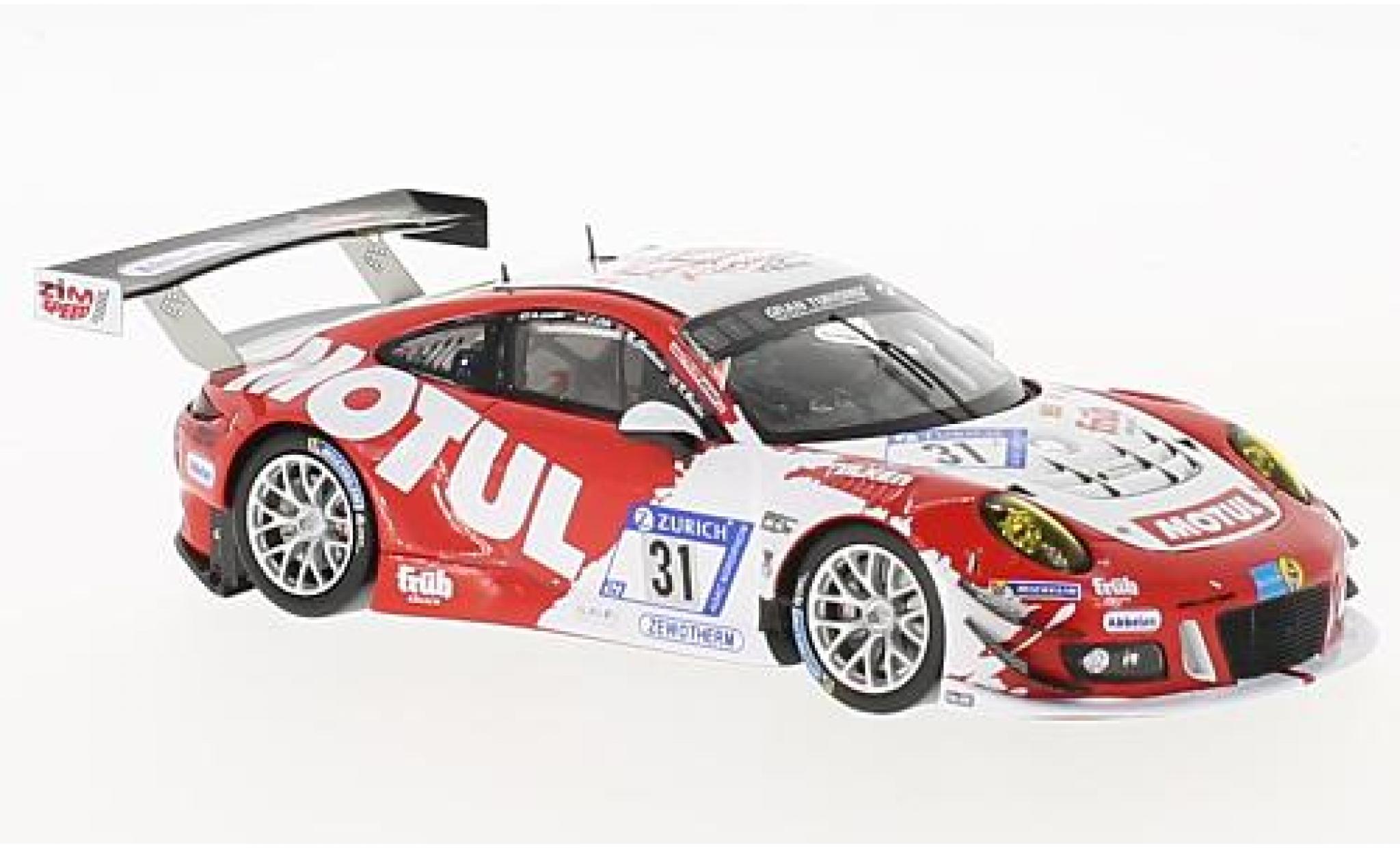 Porsche 991 GT3 R 1/18 Spark 911 GT3 R No.31 Frikadelli Racing Team 24h Nürburgring 2017 M.Christensen/K.Bachler/N.Siedler/L.Luhr modellino in miniatura