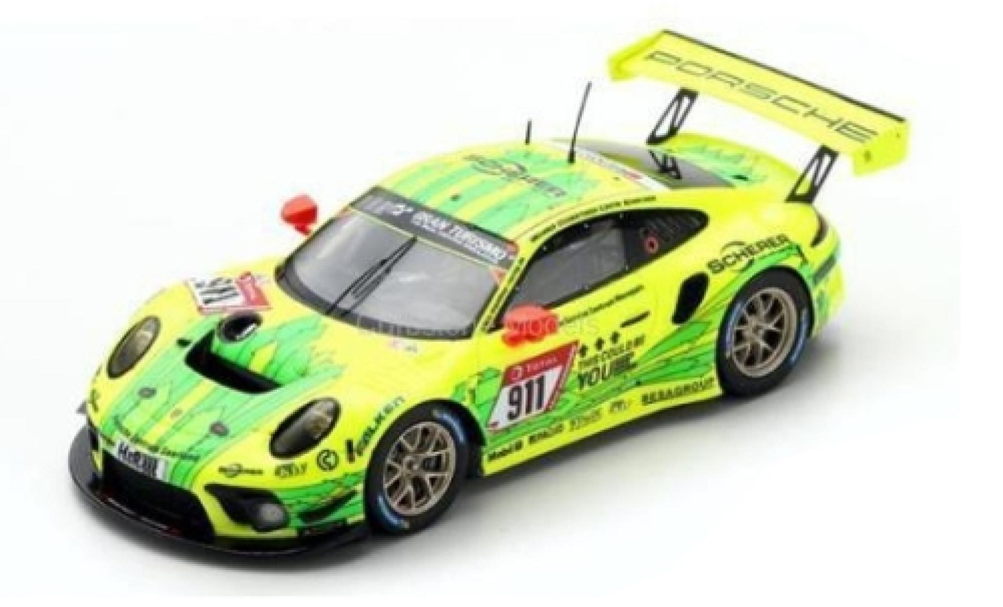 Porsche 992 GT3 R 1/43 Spark 911 GT3 R No.911 Manthey-Racing 24h Nürburgring 2019 E.Bamber/M.Christensen/K.Estre/L.Vanthoor modellino in miniatura