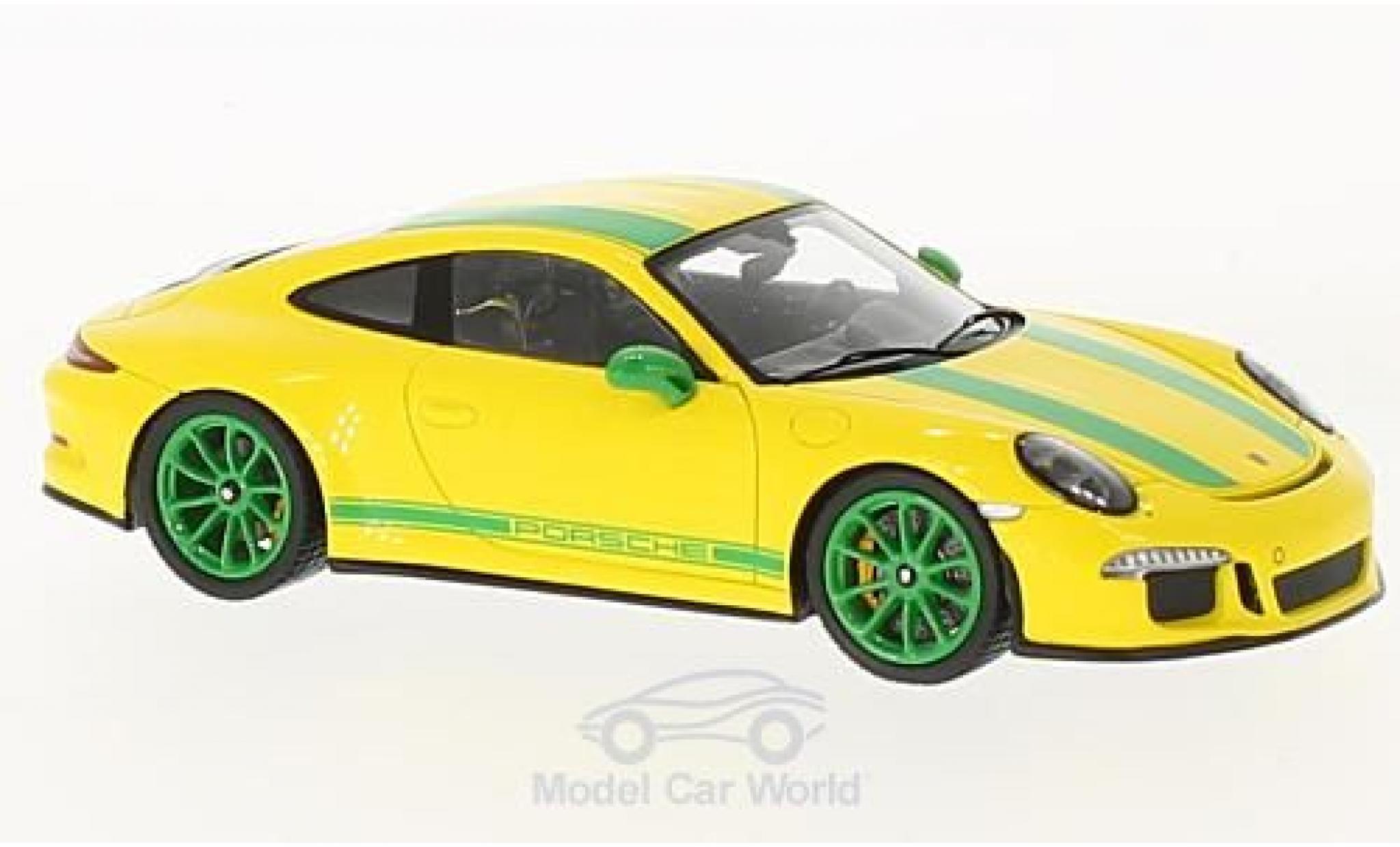 Porsche 991 R 1/43 Spark 911 R giallo/verde 2017 modellino in miniatura