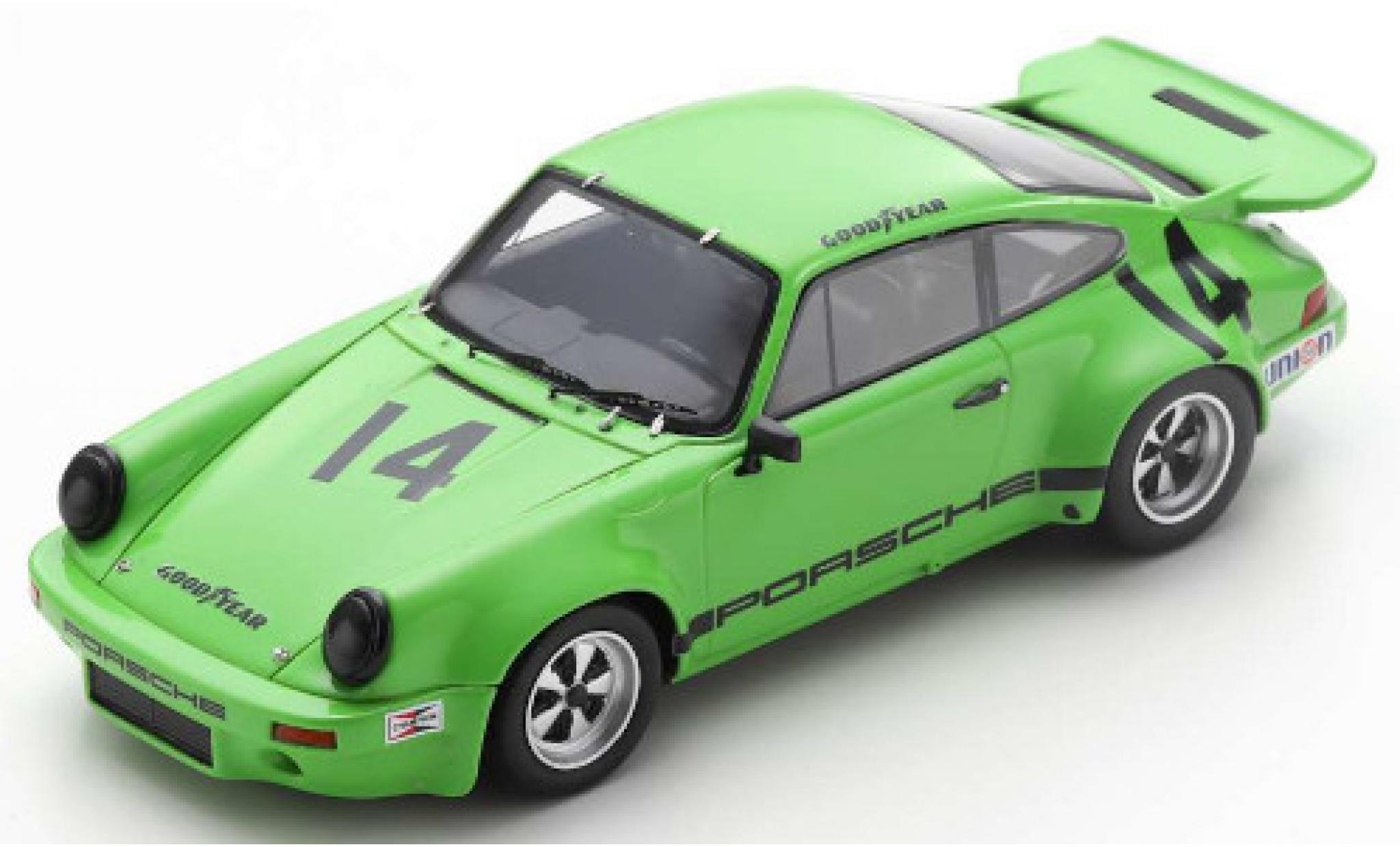 Porsche 911 1/43 Spark RS 3.0 No.14 IROC Riverside 1973 E.Fittipaldi modellino in miniatura