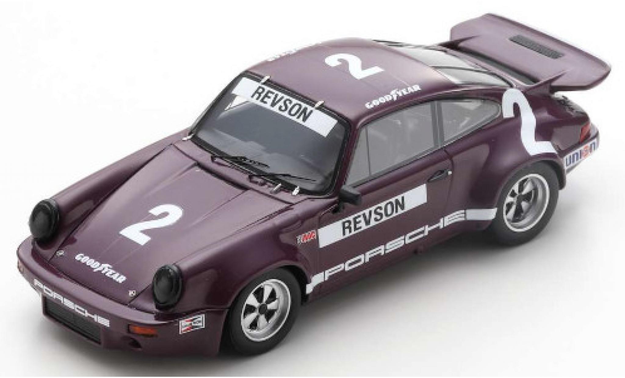 Porsche 930 RS 1/43 Spark 911 RS 3.0 No.2 IROC Daytona 1974 P.Revson modellino in miniatura