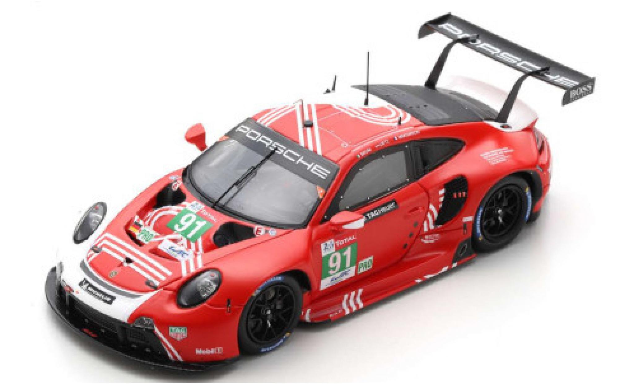 Porsche 992 RSR 1/43 Spark 911 RSR-19 No.91 GT Team 24h Le Mans 2020 G.Bruni/R.Lietz/F.Makowiecki modellino in miniatura