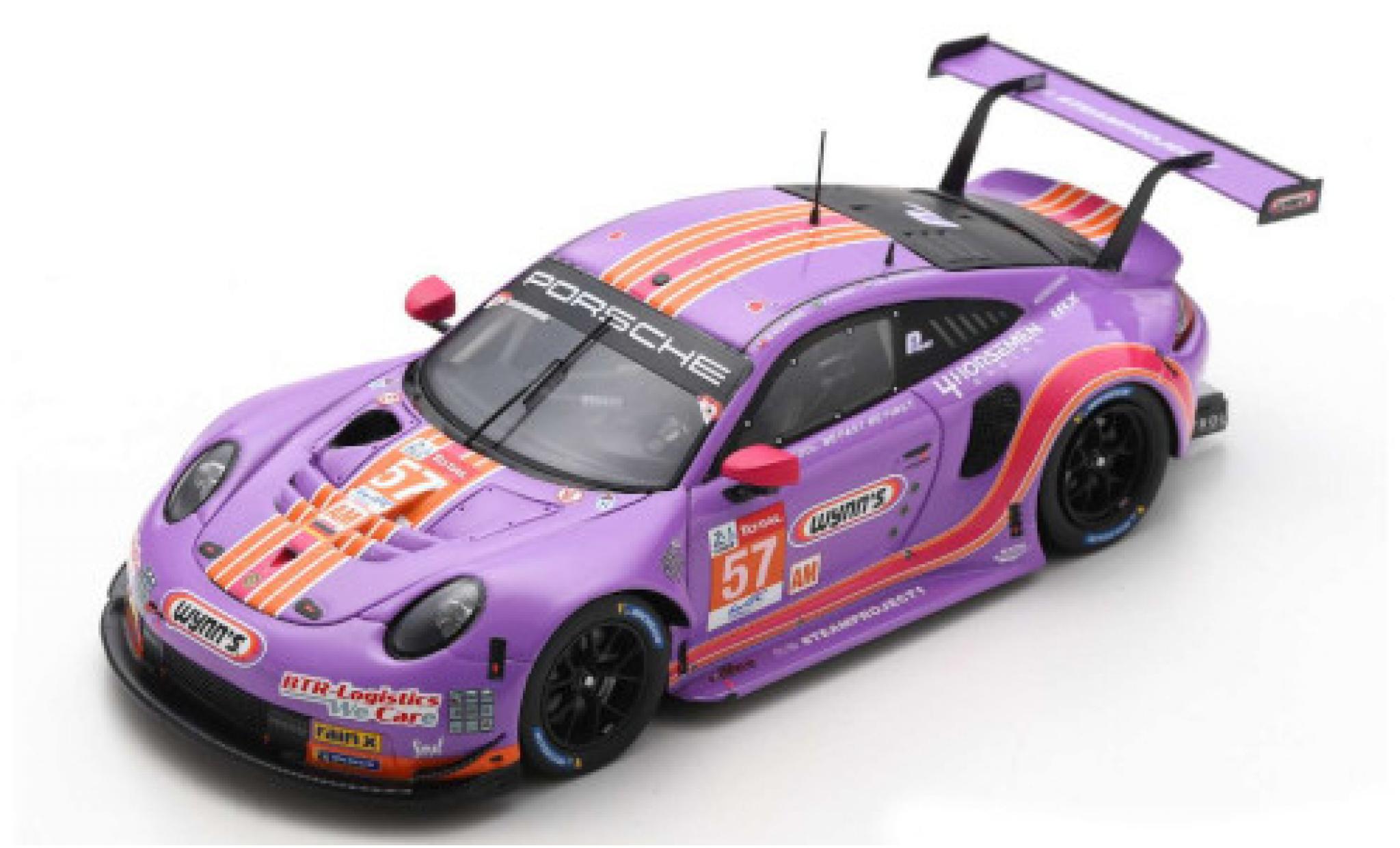 Porsche 992 RSR 1/43 Spark 911 RSR No.57 Team Project 1 - 4 Horsemen Racing 24h Le Mans 2020 J.Bleekemolen/F.Fraga/B.Keating modellino in miniatura