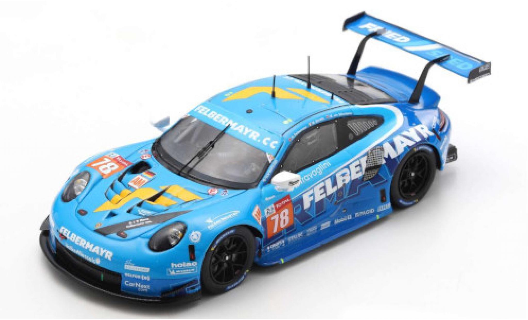 Porsche 992 RSR 1/43 Spark 911 RSR No.78 Prossoon Competition 24h Le Mans 2020 M.Beretta/H.Felbermayr Jr./M.van Splunteren modellino in miniatura