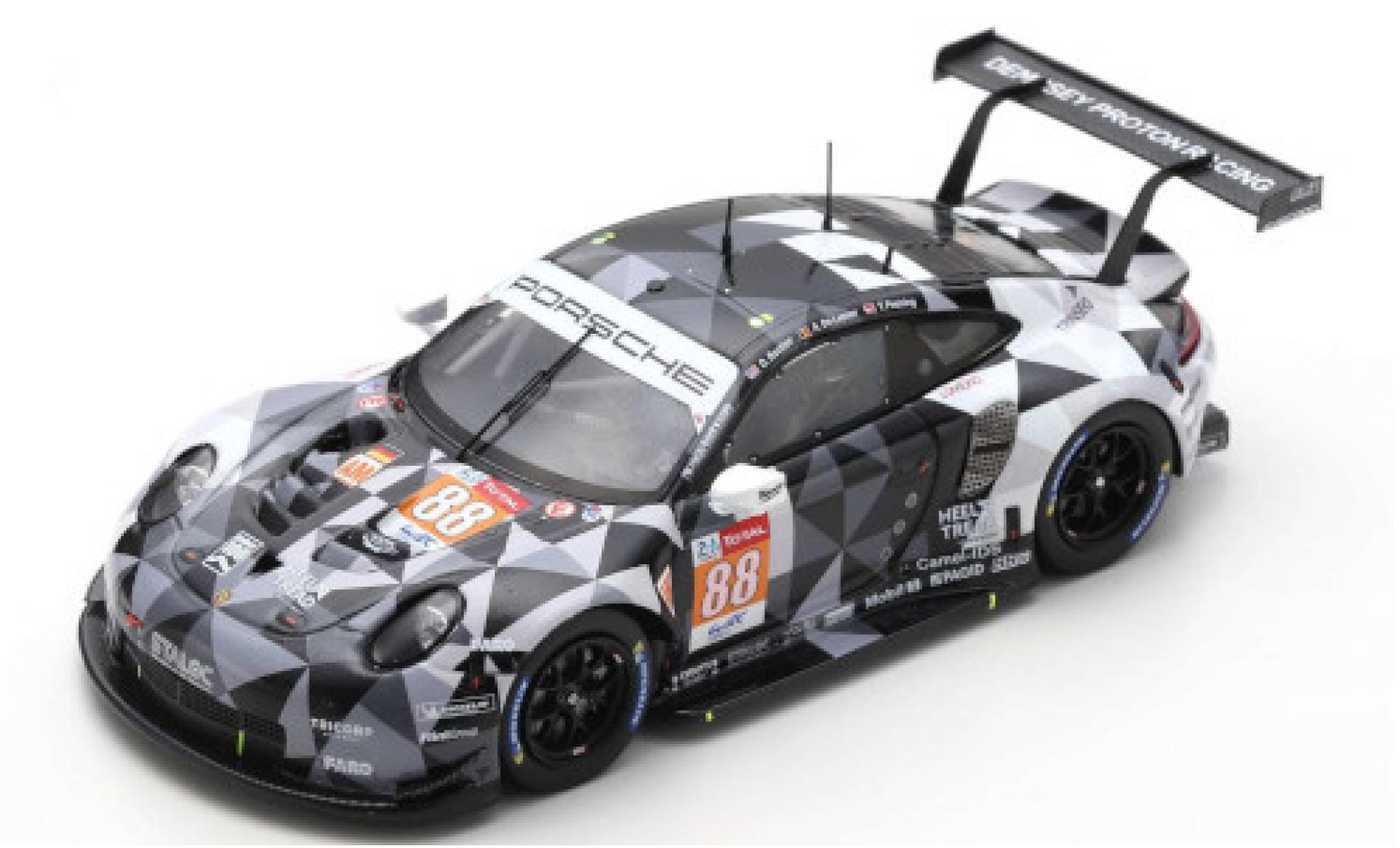 Porsche 992 RSR 1/43 Spark 911 RSR No.88 Dempsey-Prossoon Racing 24h Le Mans 2020 D.Bastien/A.De Leener/T.Preining modellino in miniatura