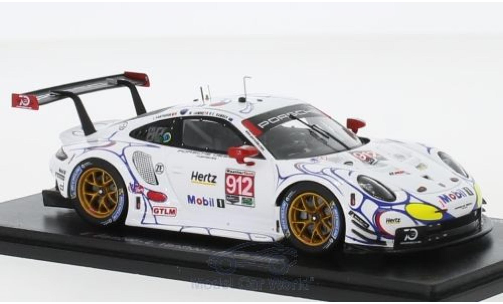 Porsche 991 RSR 1/43 Spark 911 RSR No.912 GT Team Petit Le Mans 2018 E.Bamber/L.Vanthoor/M.Jaminet modellino in miniatura