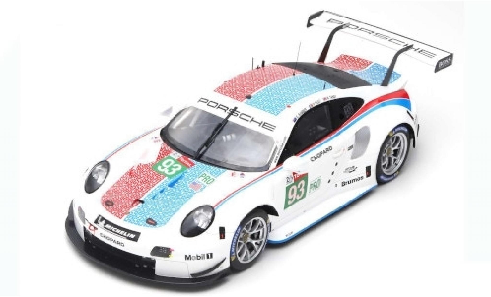 Porsche 992 RSR 1/12 Spark 911 RSR No.93 GT Team 24h Le Mans 2019 P.Pilet/E.Bamber/N.Tandy modellino in miniatura