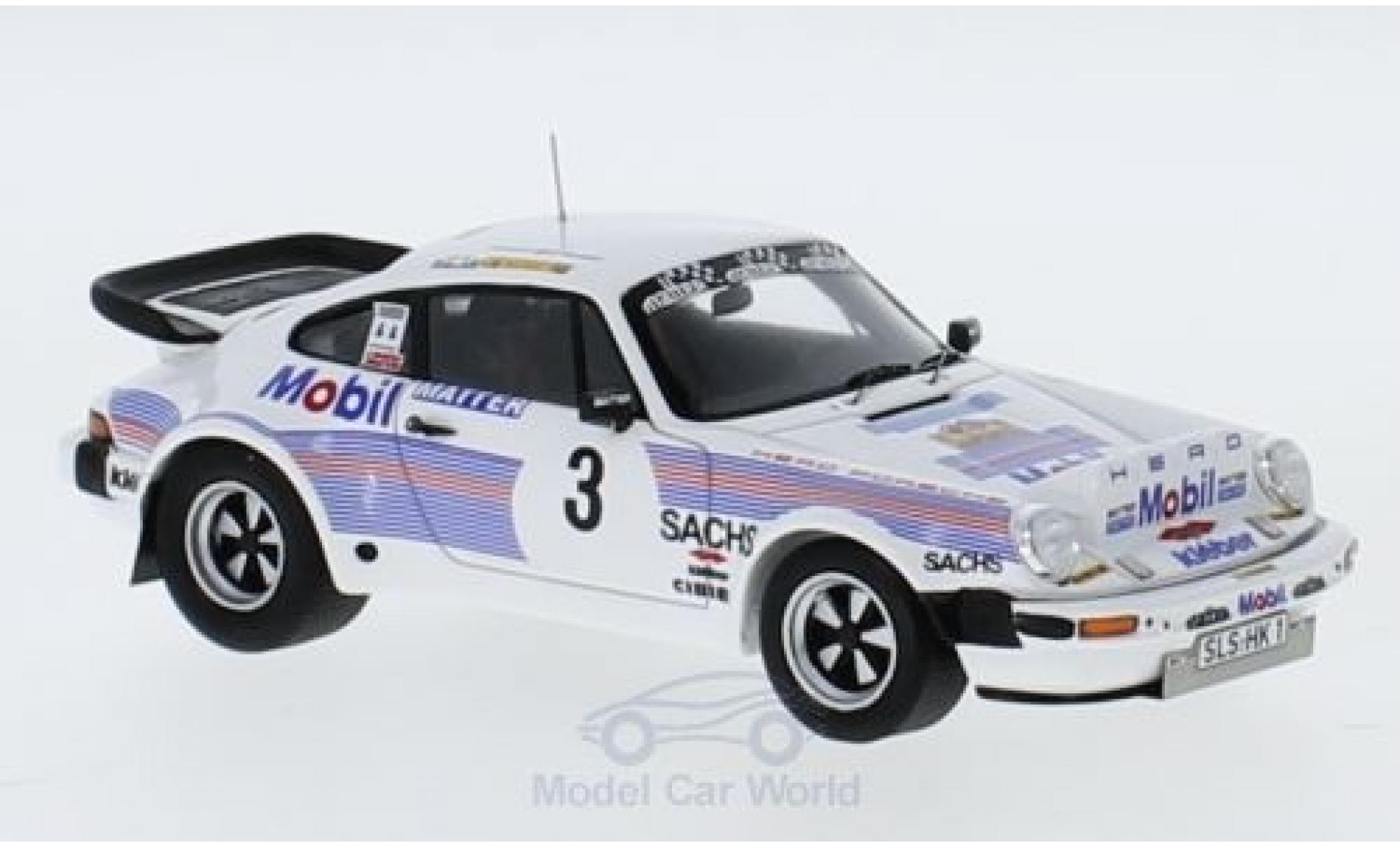 Porsche 930 Turbo 1/43 Spark 911 Turbo 3.3 No.3 Mobil Rallye DM Rallye Saarland 1983 M.Hero/D.Müller modellino in miniatura