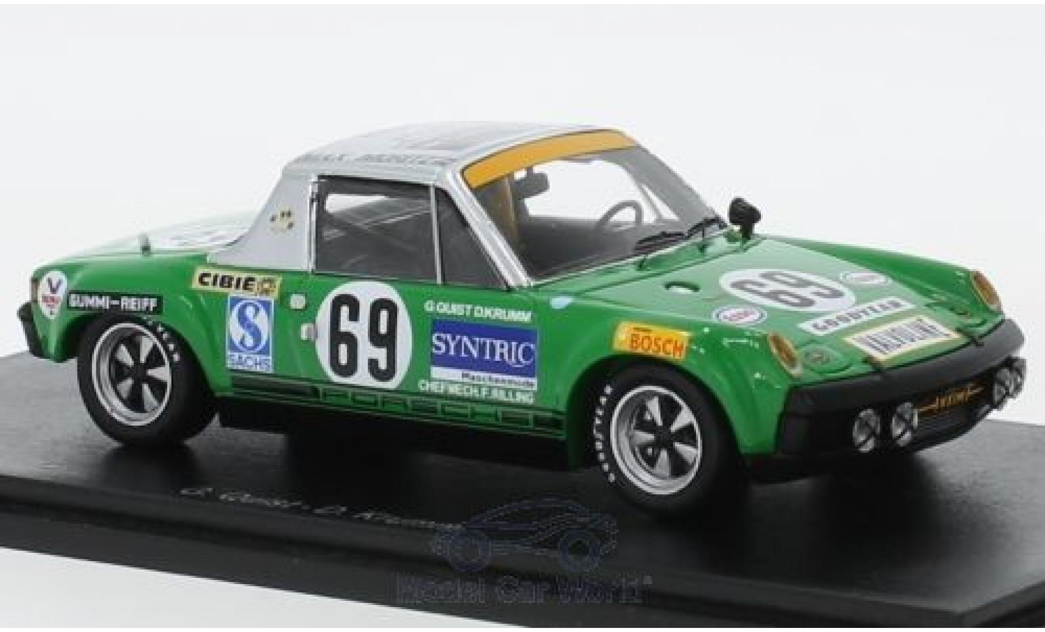 Porsche 914 1/43 Spark /6 GT No.69 24h Le Mans 1971 G.Quist/D.Krumm modellino in miniatura