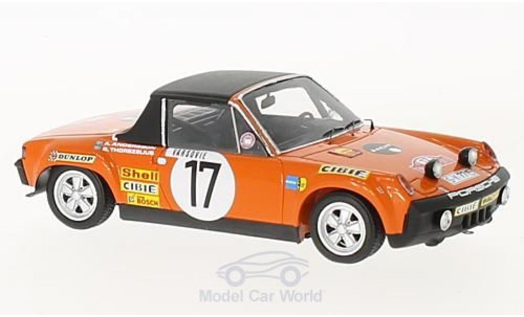 Porsche 914 1/43 Spark /6 No.17 Rallye Monte Carlo 1971 A.Andersson/B.Thorszelius modellino in miniatura