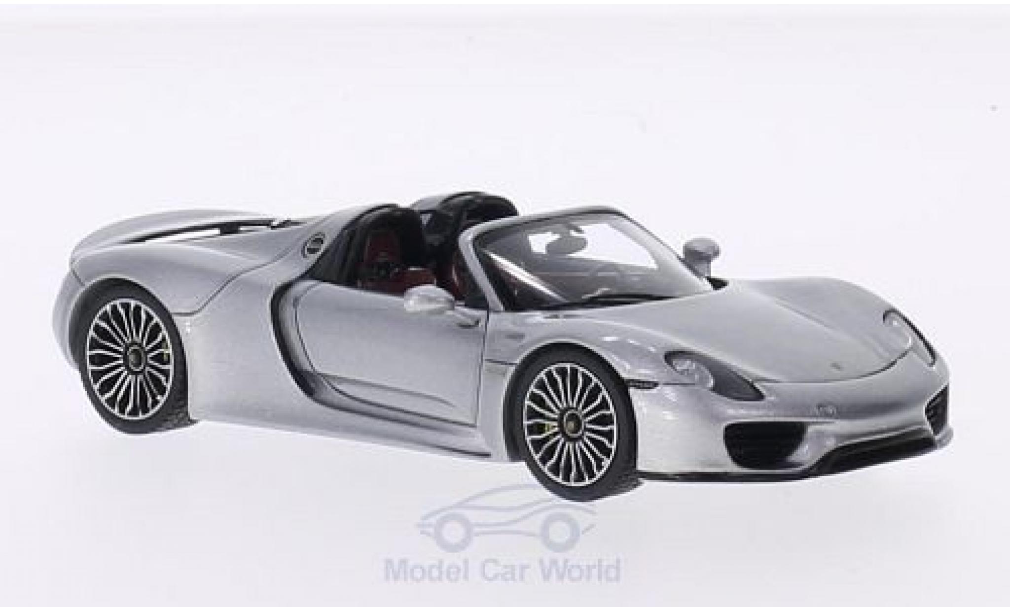Porsche 918 1/43 Spark Spyder grigio 2014 modellino in miniatura