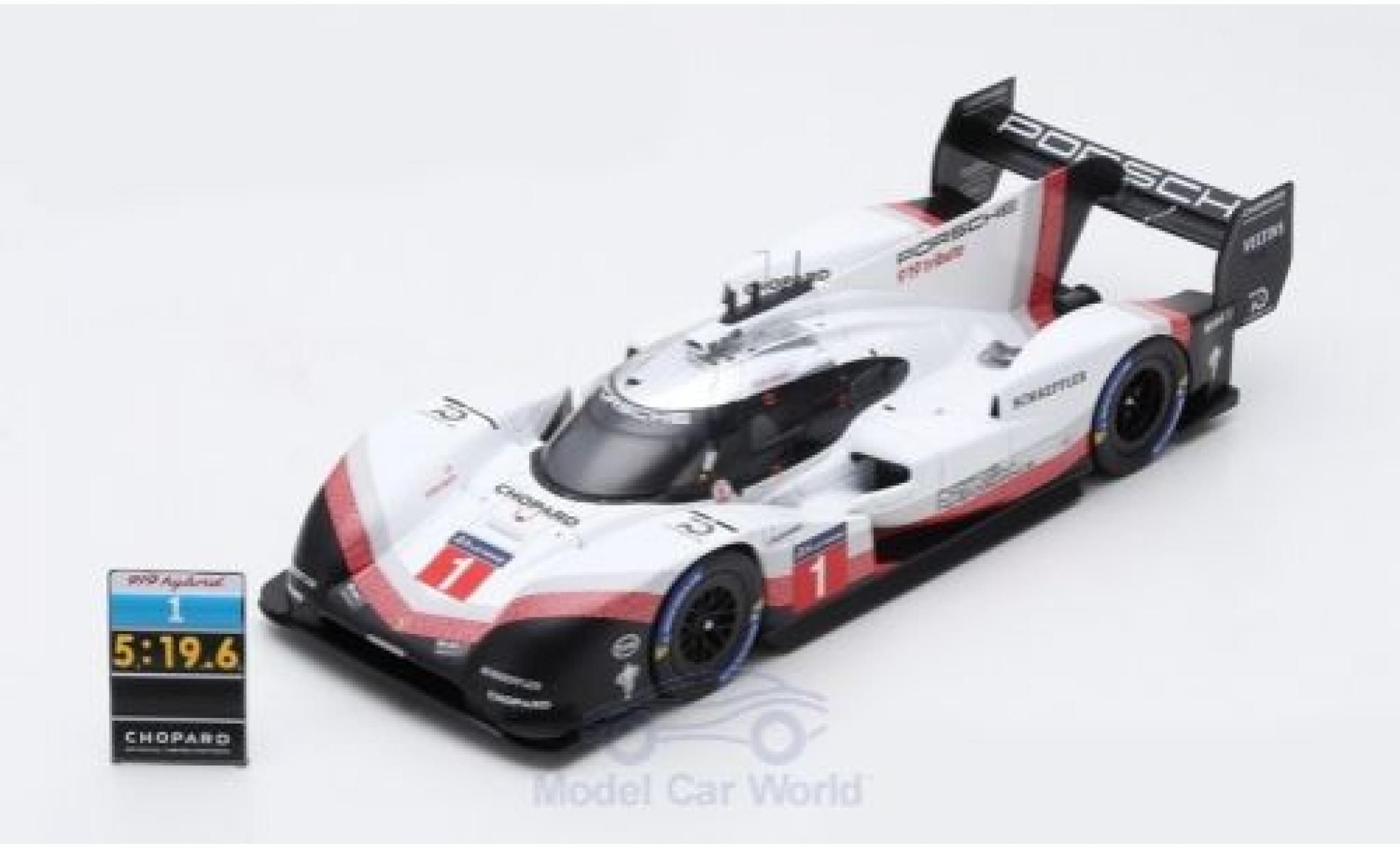 Porsche 919 1/18 Spark Hybrid EVO Tribute No.1 2018 Nürburgring Nordschleife Lap Record T.Bernhard modellino in miniatura