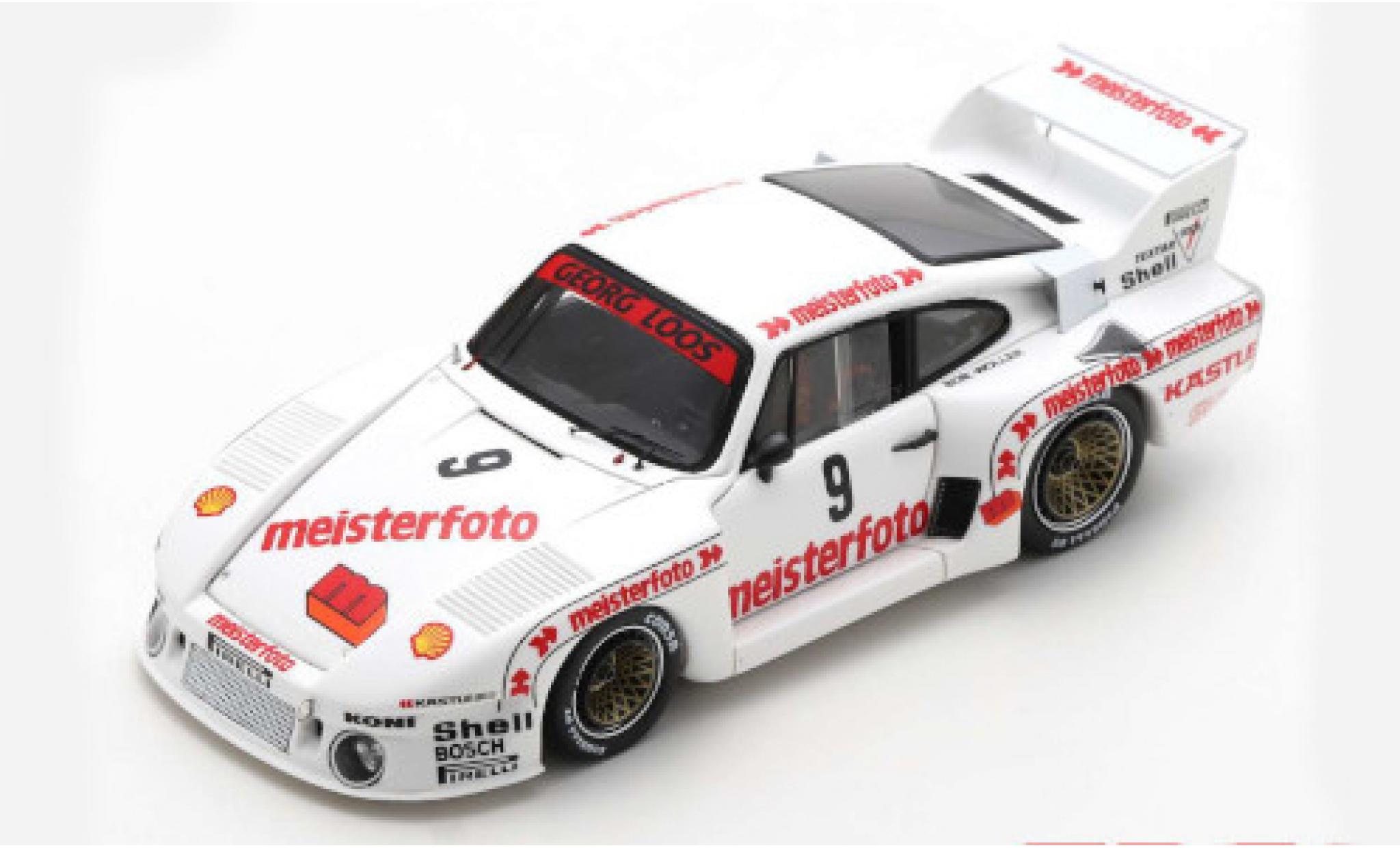 Porsche 935 1980 1/43 Spark /80 No.9 Meisterfoto Farbbilder DRM Mainz-Finthen 1980 B.Wollek modellino in miniatura