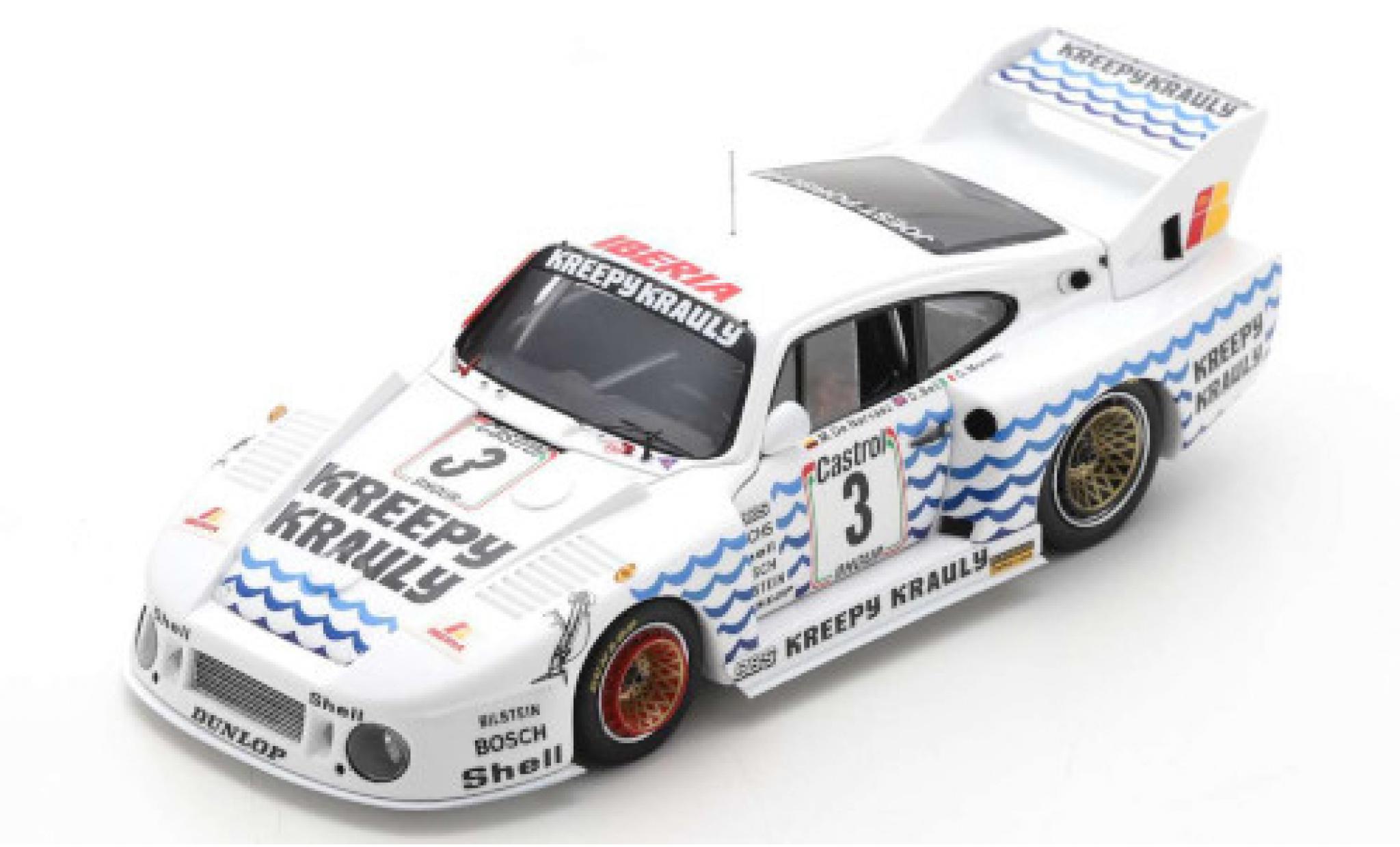 Porsche 935 1981 1/43 Spark J No.3 Kreepy Krauly 9h Kyalami 1981 G.Moretti/D.Bell/M.de Narvaez modellino in miniatura