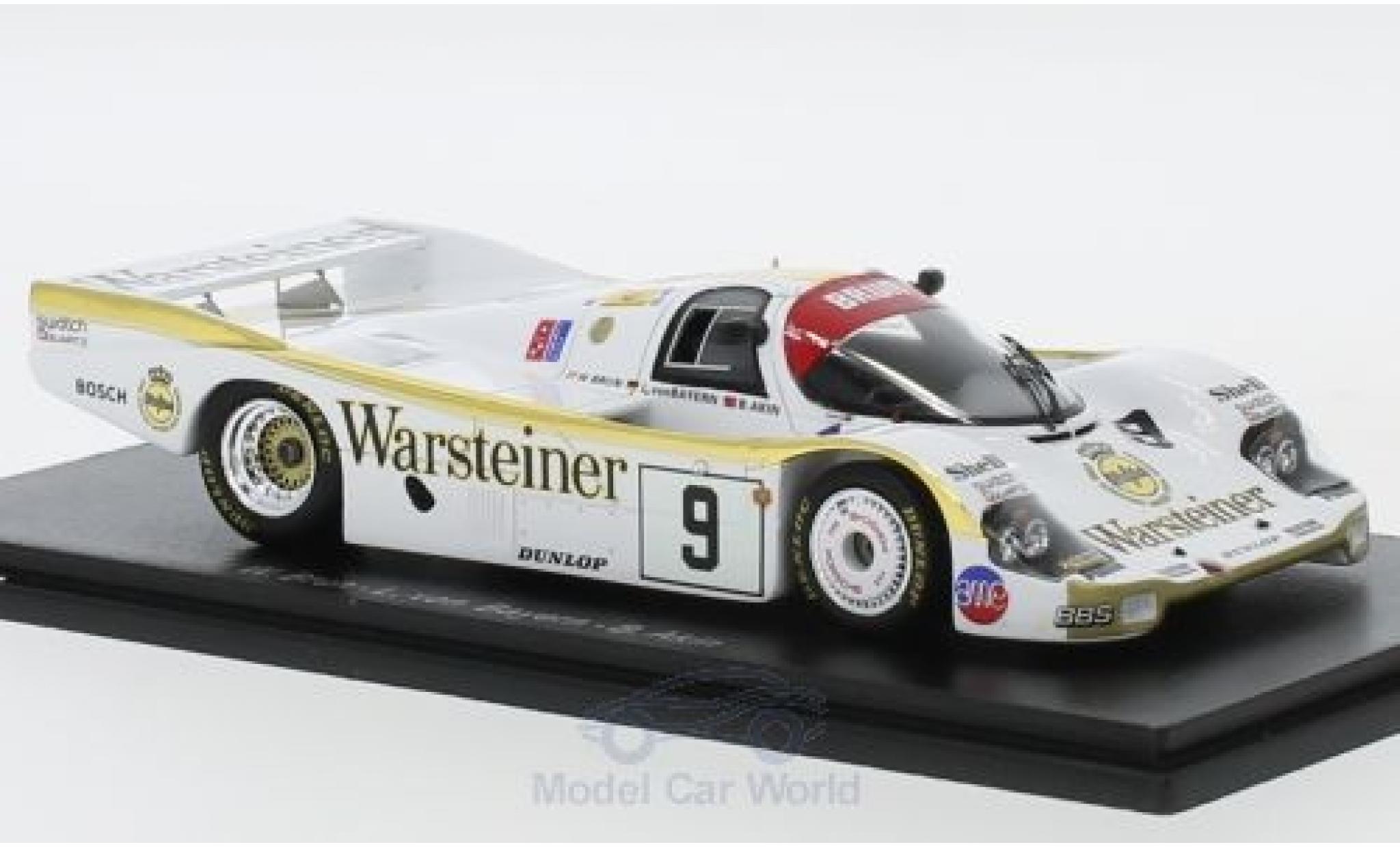 Porsche 956 1984 1/43 Spark No.9 Warsteiner 24h Le Mans 1984 W.Brun/L.von Bayern/B.Akin modellino in miniatura