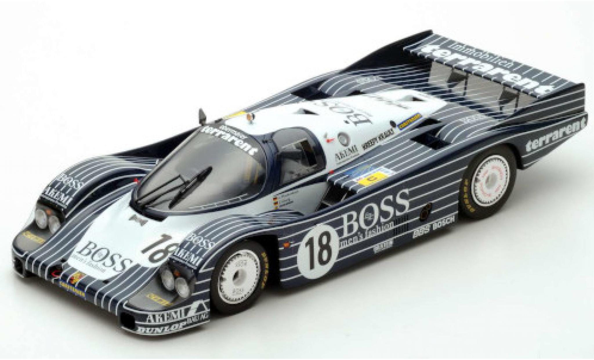 Porsche 956 1983 1/64 Spark RHD No.18 Obermaier Racing Boss 24h Le Mans 1983 J.Lässig/A.Plankenhorn/D.Wilson modellino in miniatura