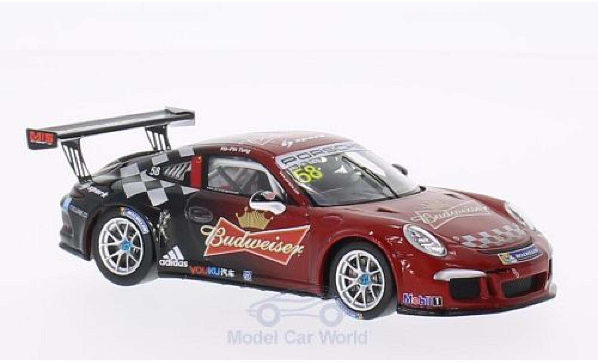 Porsche 991 GT3 Cup 1/43 Spark No.58 PCCA GT3 Cup Challenge 2014 H. P.Tung modellino in miniatura