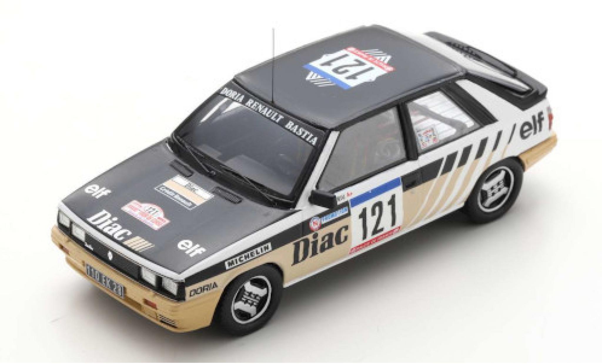 Renault 11 1/43 Spark Turbo No.121 Rallye WM Tour de Corse 1984 J.-P.Deriu/J.Mariani modellino in miniatura