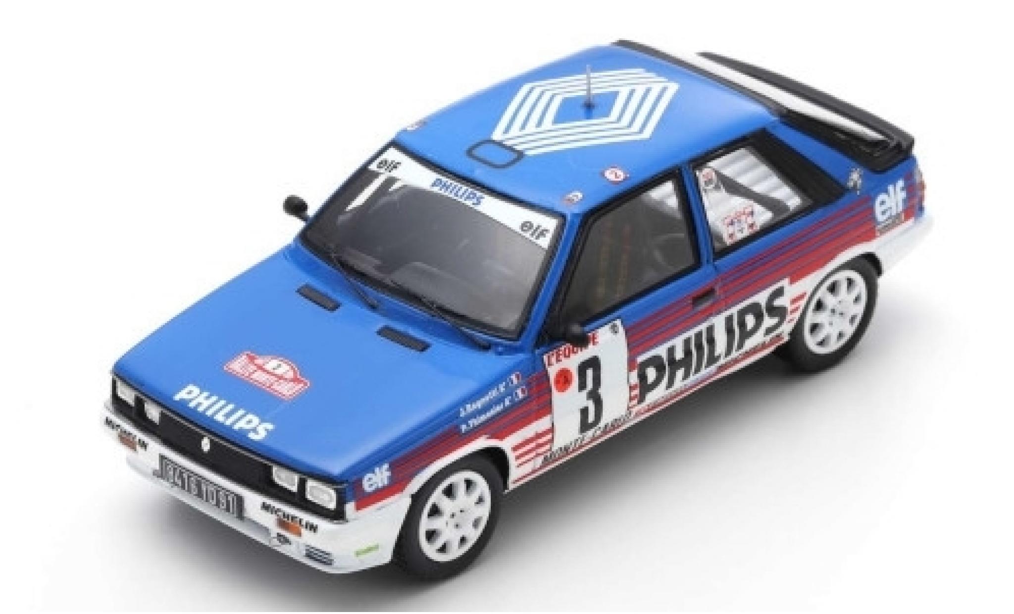 Renault 11 1/43 Spark Turbo No.3 Philips Rally Monte Carlo 1987 J.Ragnotti/G.Thimonier modellino in miniatura