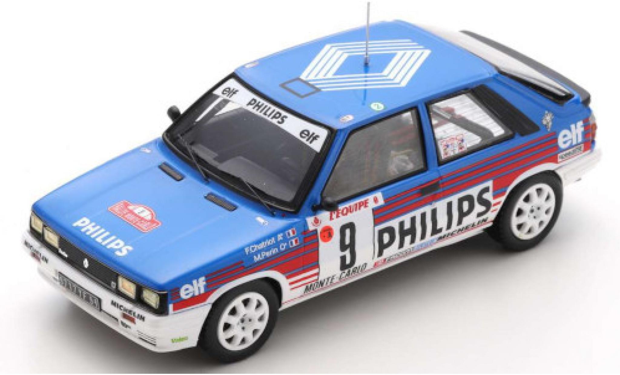 Renault 11 1/43 Spark Turbo No.9 Philips Rallye WM Rallye Monte Carlo 1987 F.Chatriot/M.Perin modellino in miniatura