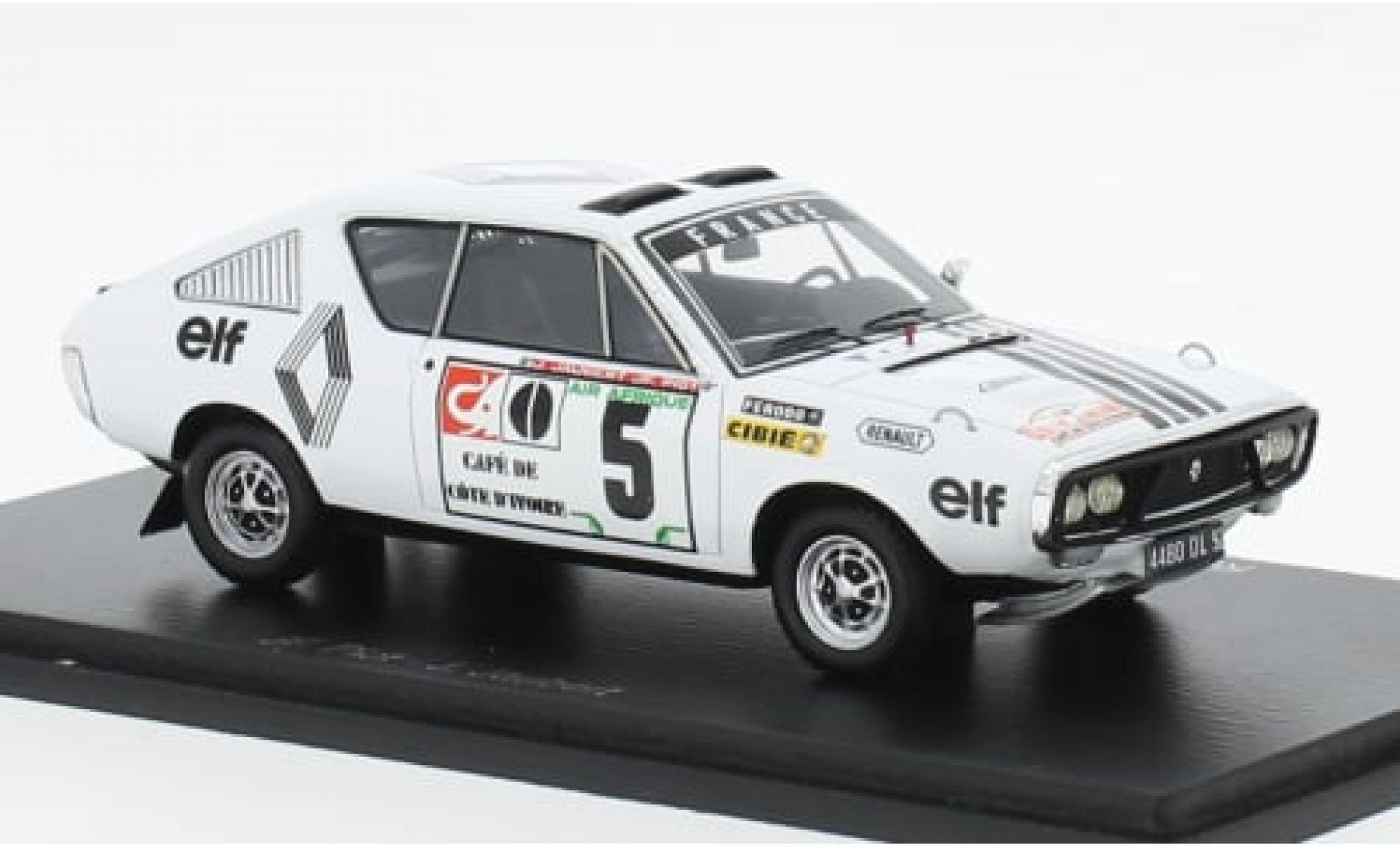 Renault 17 1/43 Spark No.5 Rallye WM Rallye Bandama 1973 1:43 modellino in miniatura