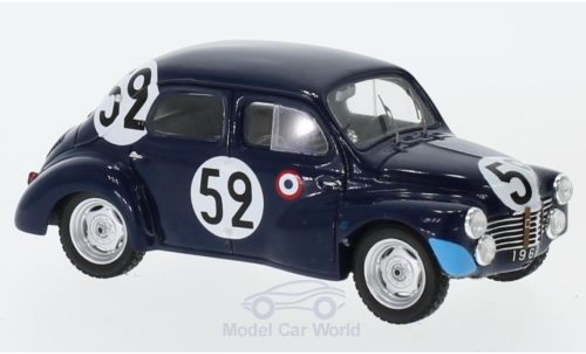 Renault 4CV 1/43 Spark 1063 No.52 24h Le Mans 1951 J.Sandt/P.Moser modellino in miniatura