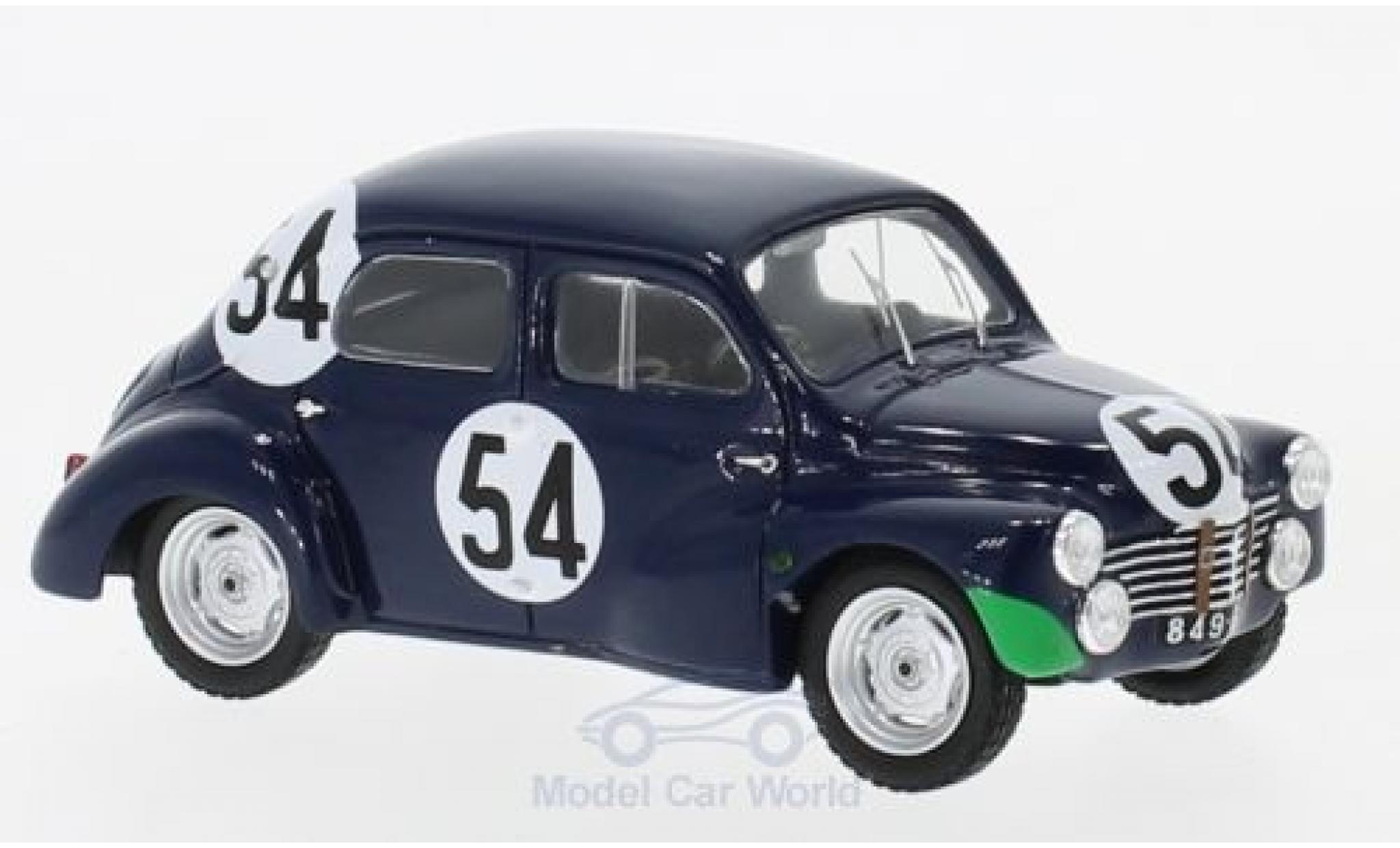 Renault 4CV 1/43 Spark 1063 No.54 24h Le Mans 1951 J.Lecat/H.Senfftleben modellino in miniatura