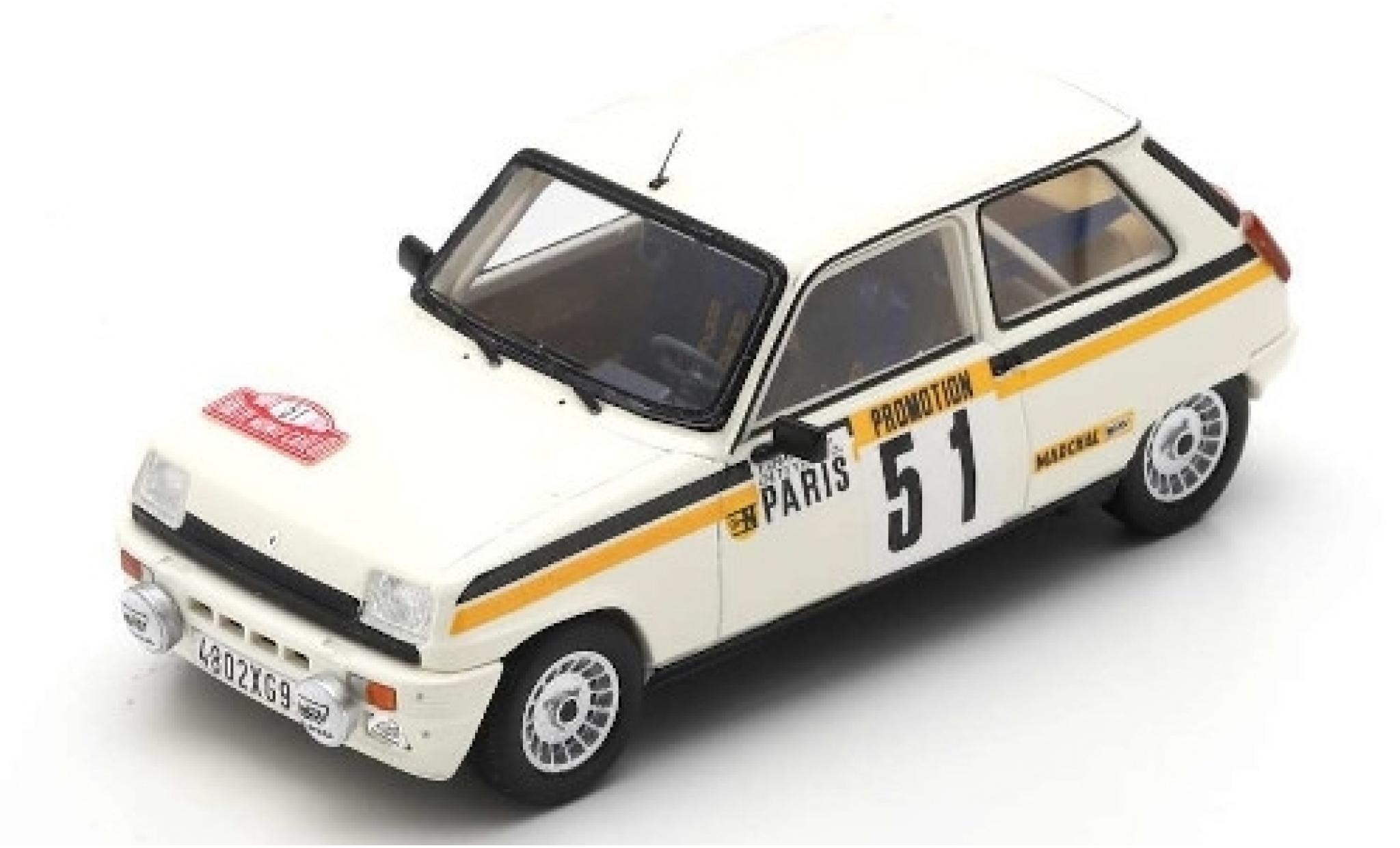 Renault 5 1/43 Spark Alpine Turbo No.1 Rallye Monte Carlo 1984 F.Chauche/C.Teyssier modellino in miniatura