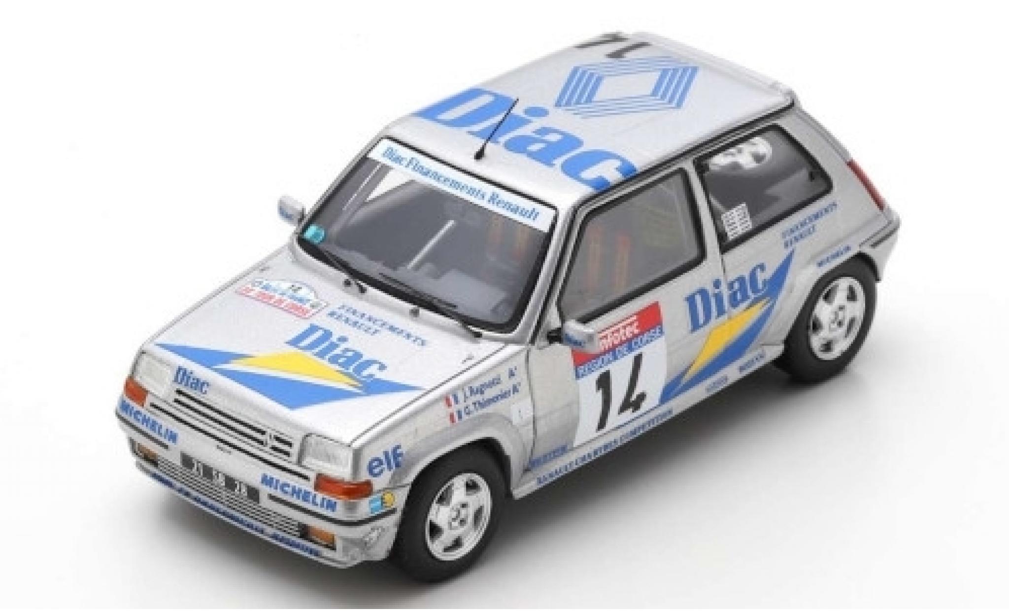 Renault 5 1/43 Spark GT Turbo No.14 Societe Diac Diac Rallye WM Tour de Corse 1990 J.Ragnotti/G.Thimonier modellino in miniatura