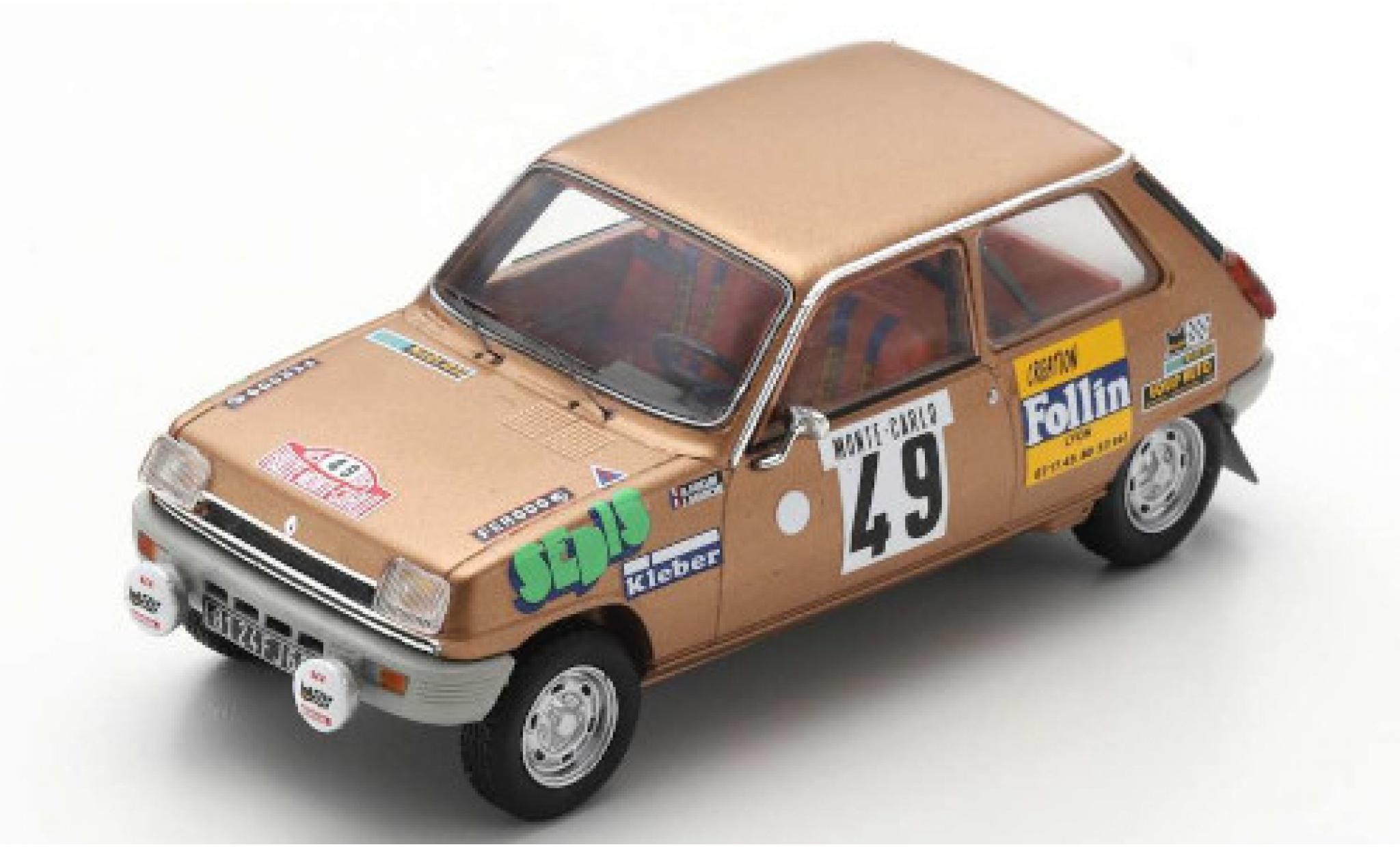 Renault 5 1/43 Spark LS No.49 Rally Monte Carlo 197 A.Follin/P.Bertrand modellino in miniatura