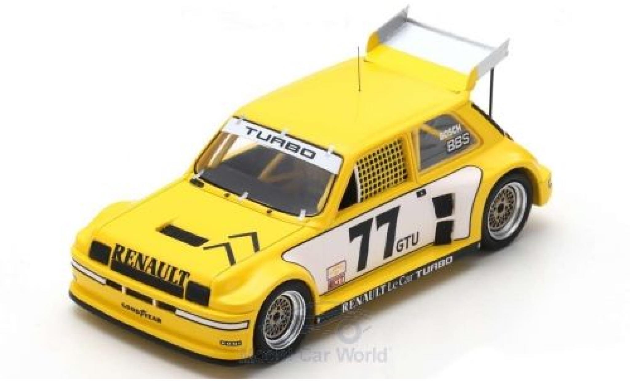 Renault 5 1/43 Spark Turbo No.77 Racing IMSA GTU Road Atlanta 1981 P.Jacquemart modellino in miniatura