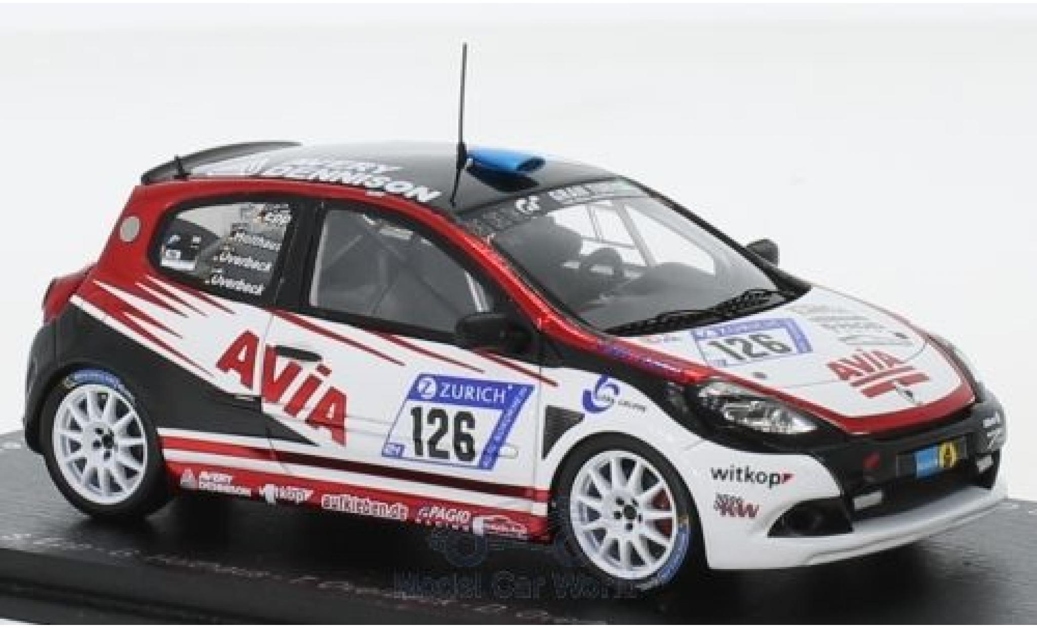 Renault Clio 1/43 Spark RS Cup No.126 Avia Racing 24h Nürburgring 2018 S.Epp/G.Holthaus/T.Overbeck/D.Overbeck modellino in miniatura