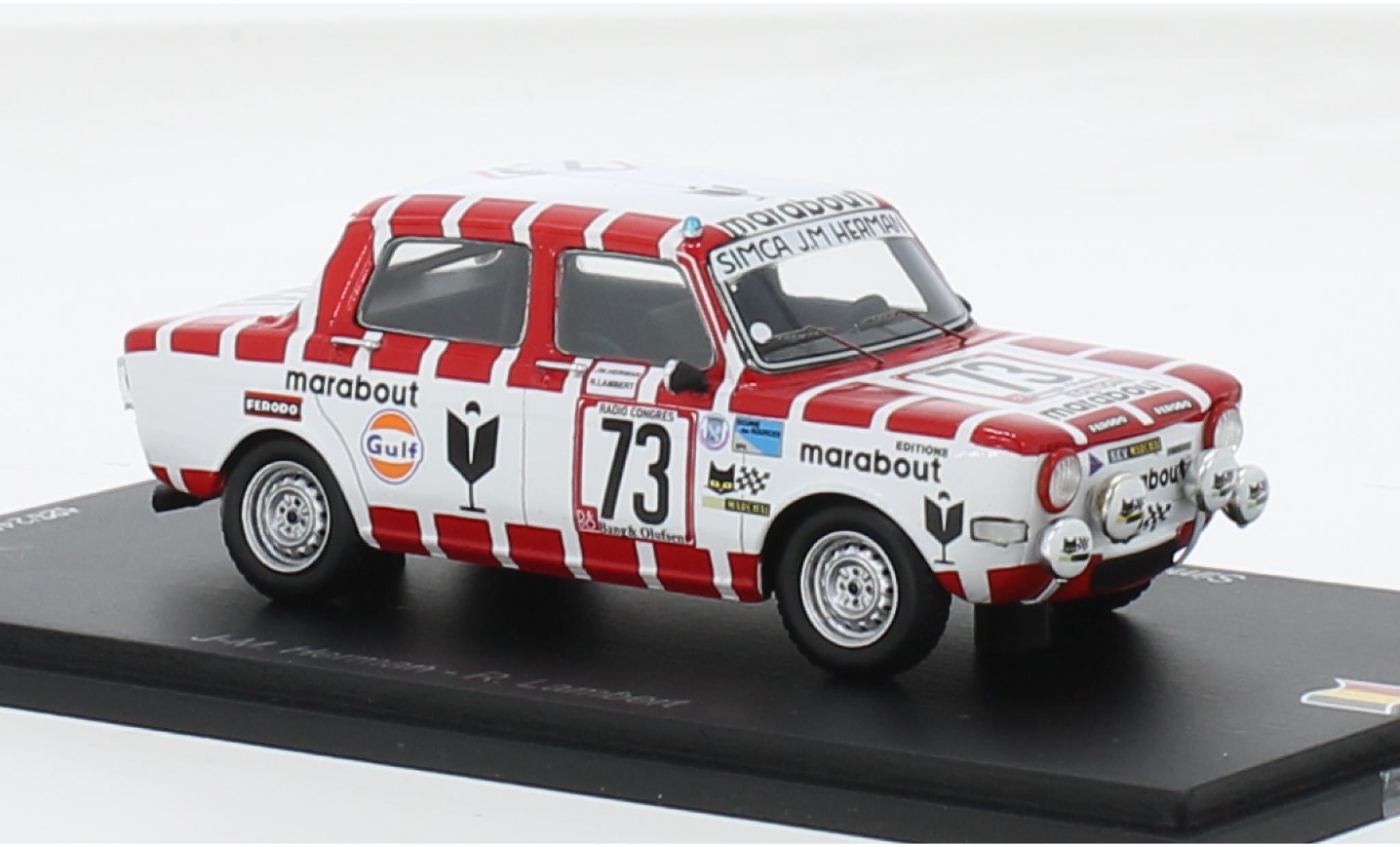 Simca 1000 1/43 Spark Rallye 2 No.73 Marabout Racing Team 24h Spa 1974 1:43 modellino in miniatura